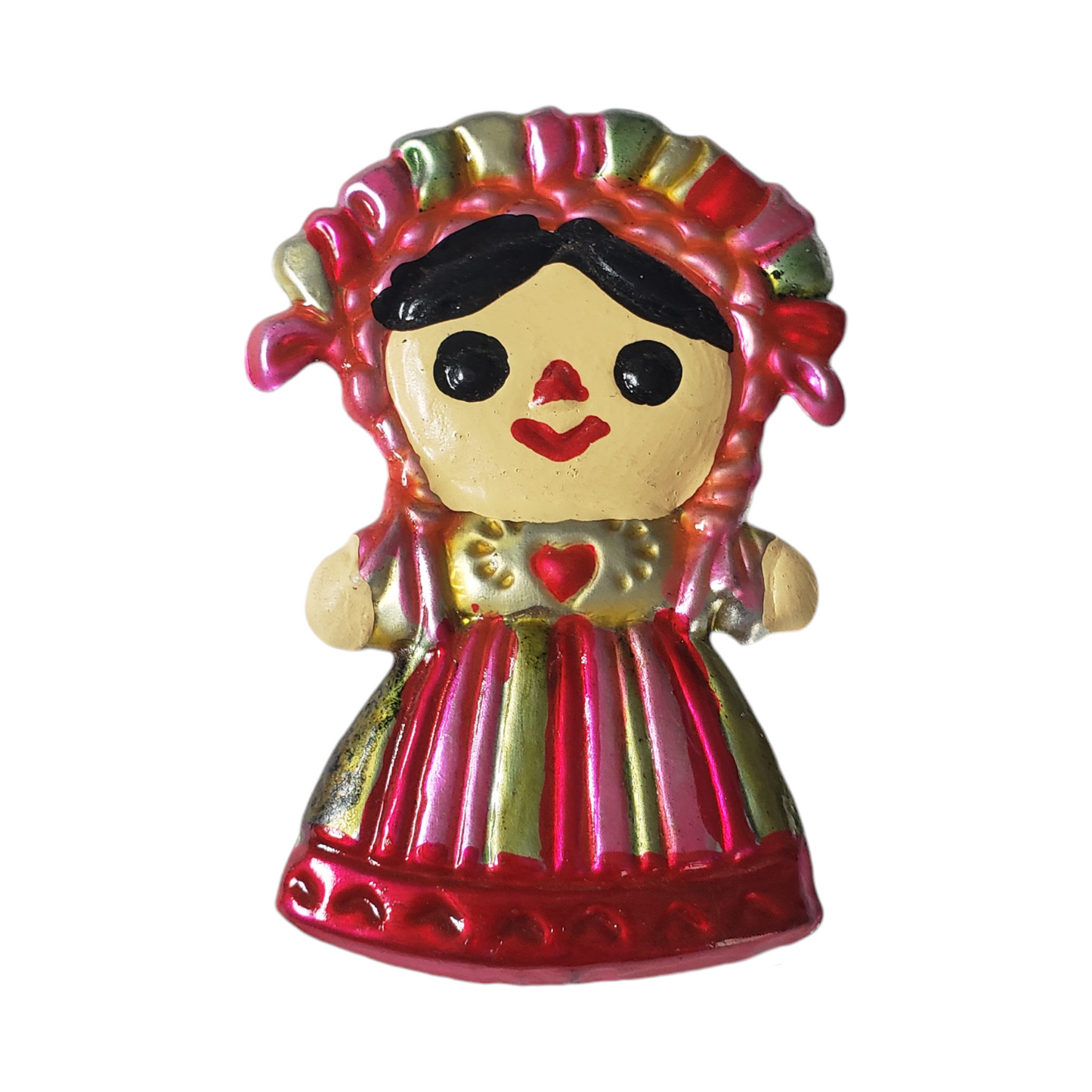 Muneca Metal Magnet Mexican Doll