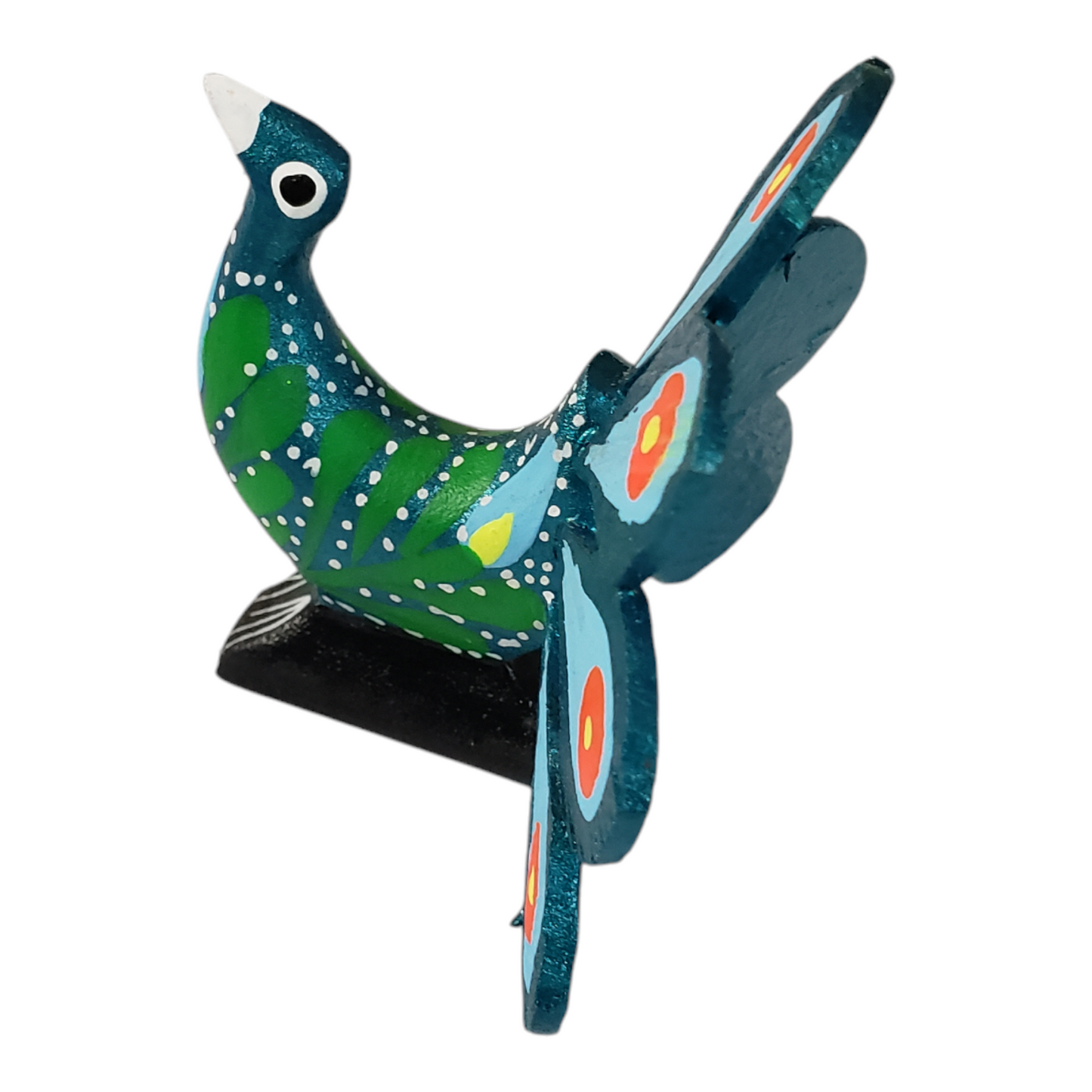 Peacock Alebrije  Wood Carving Oaxacan Folk Art