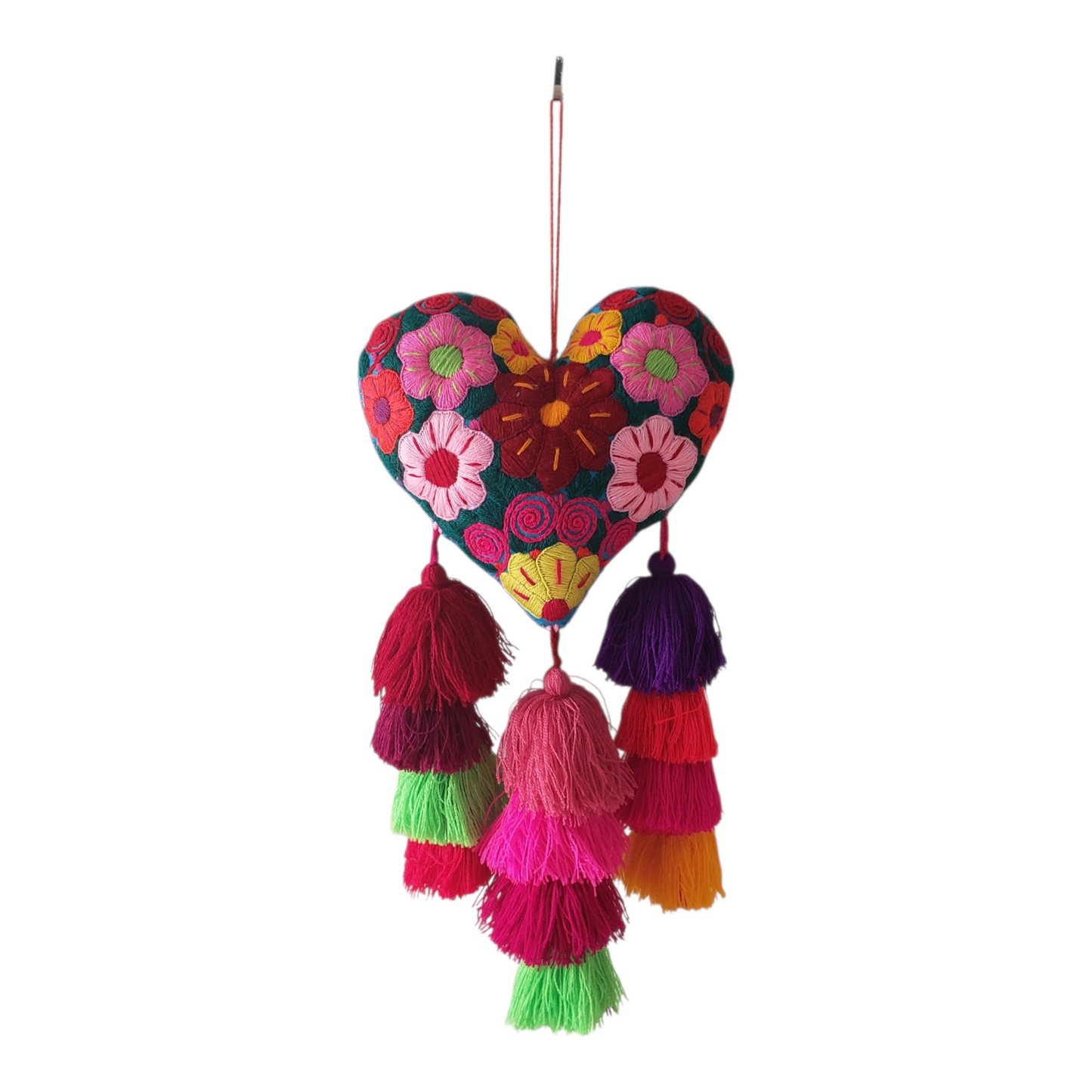 Stuffed Heart Wall Decor with Tassel