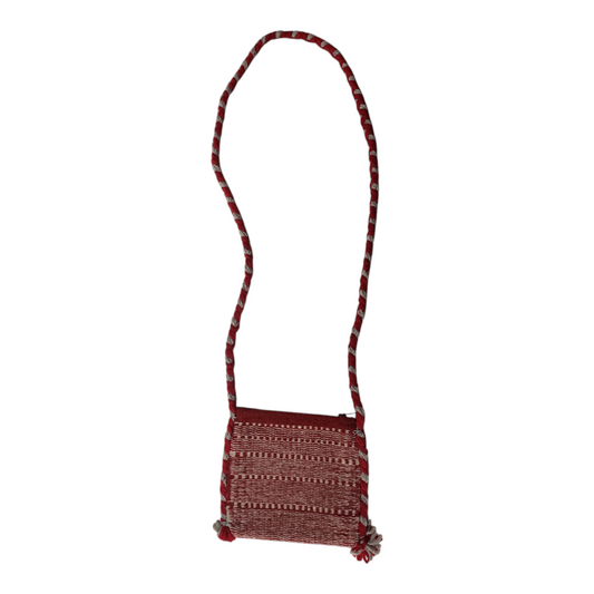 Small Red Grey Zapotec Purse