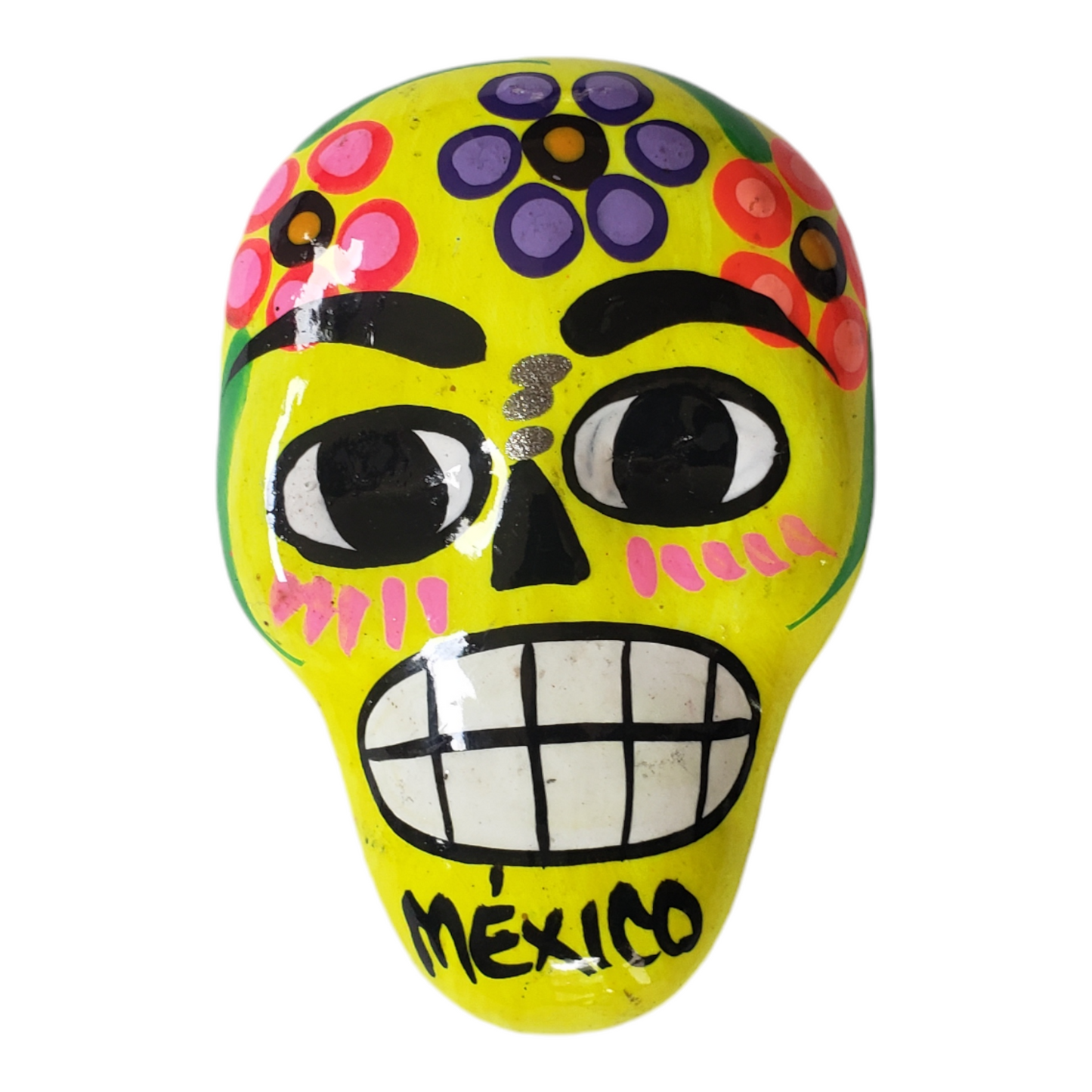 Ceramic Sugar Skull Magnet - Dia de Muertos