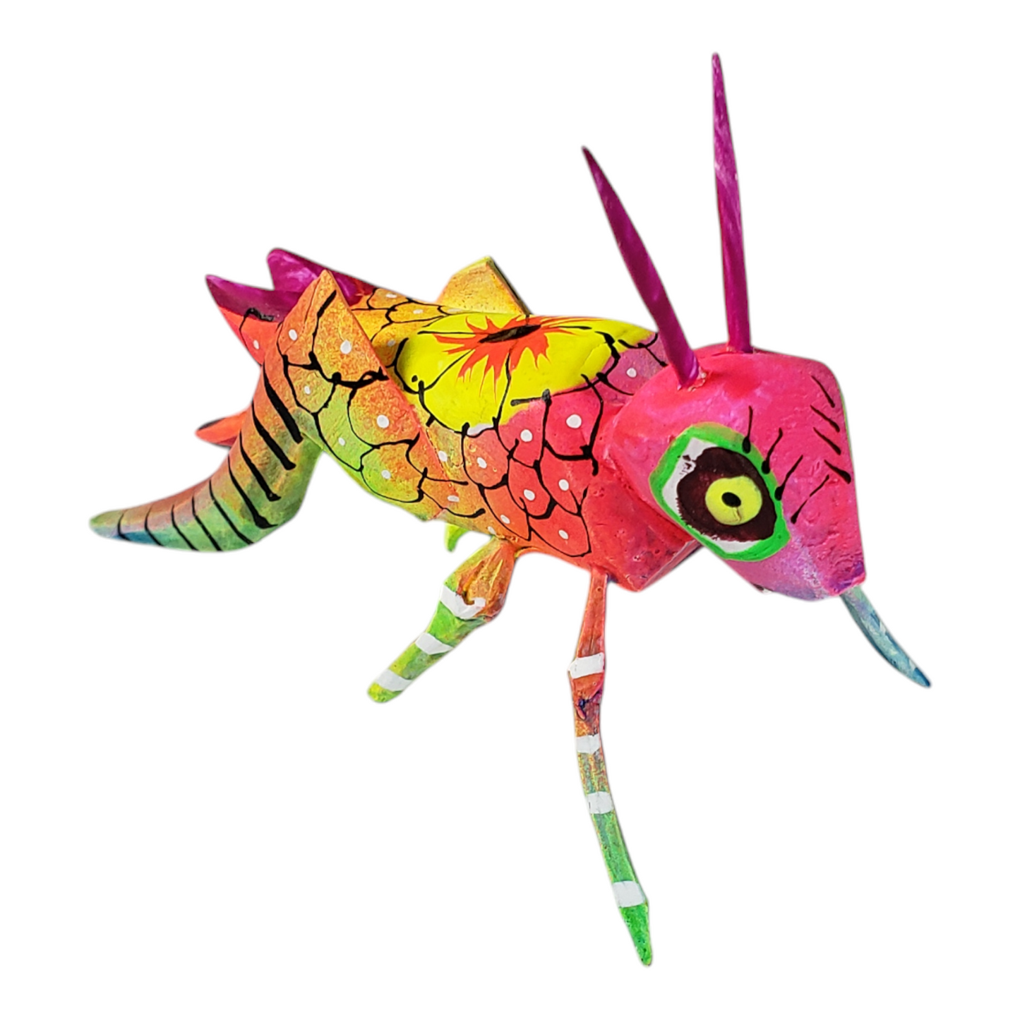 Grasshopper Alebrije Oaxaca Wood Carving