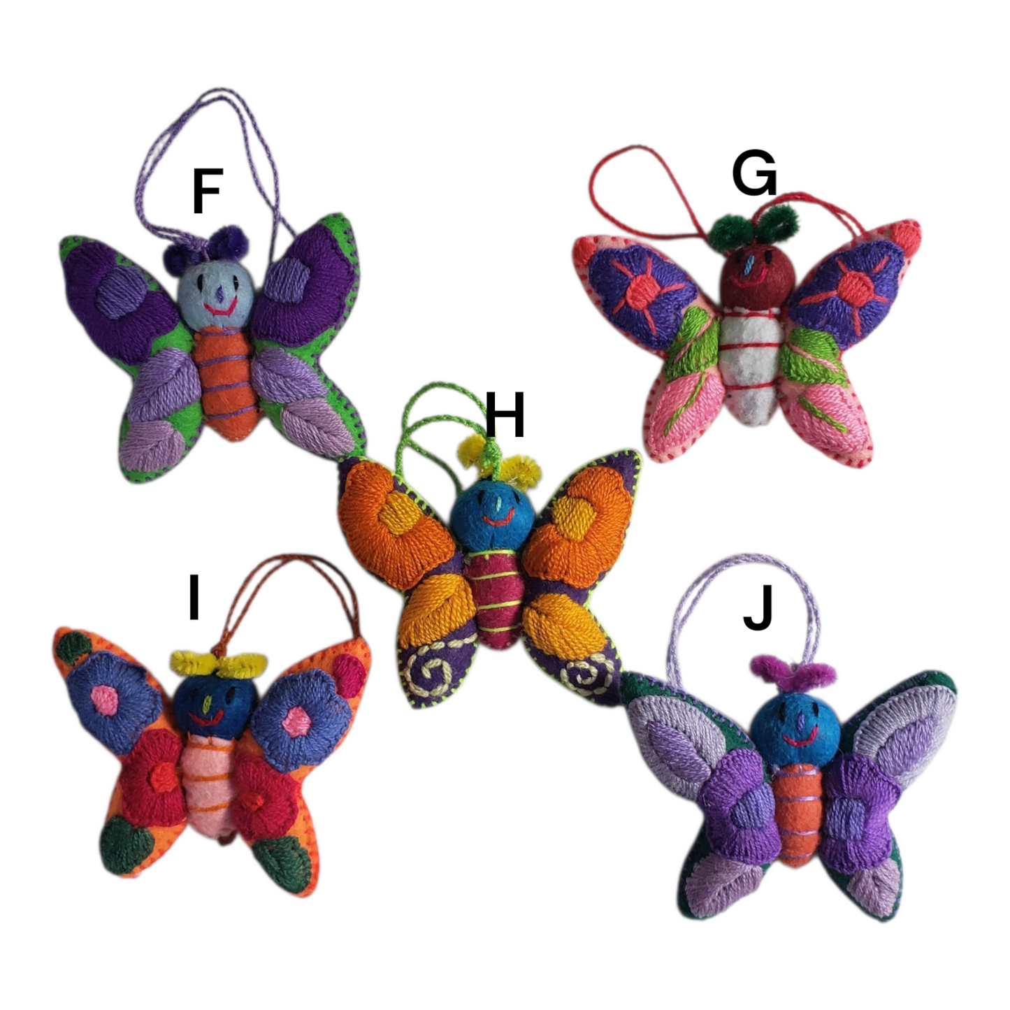 Mini Butterfly Animalito Ornaments from Chiapas, Mexico