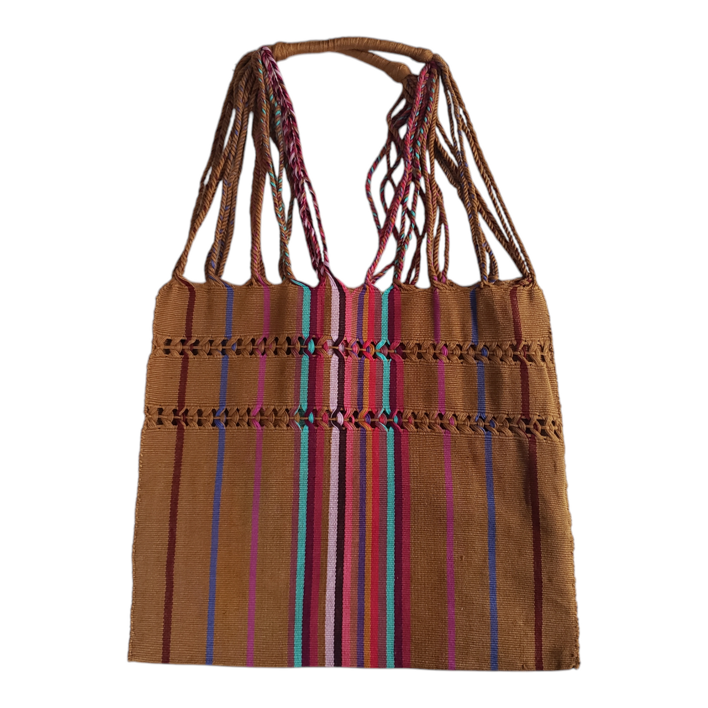 Mini Mexican Striped Hammock Bag Woven Tote from Oaxaca