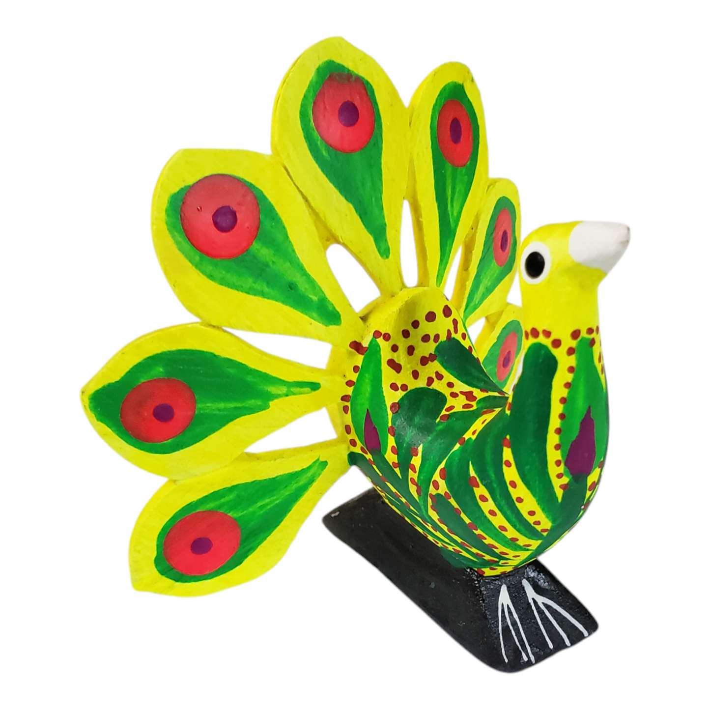 Peacock Alebrije  Wood Carving Oaxacan Folk Art