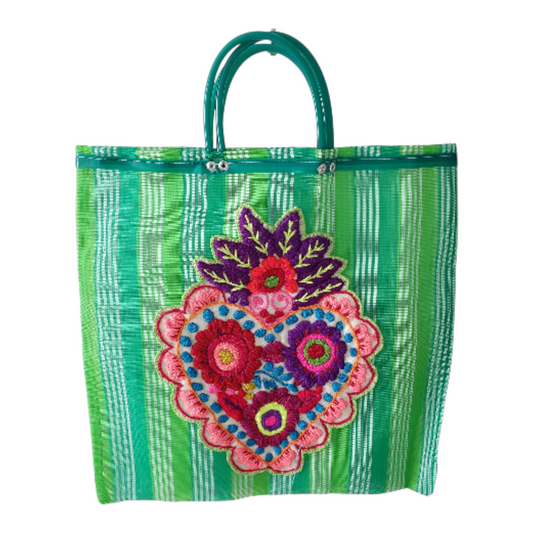 Milagros Embroidered Market Tote Bag