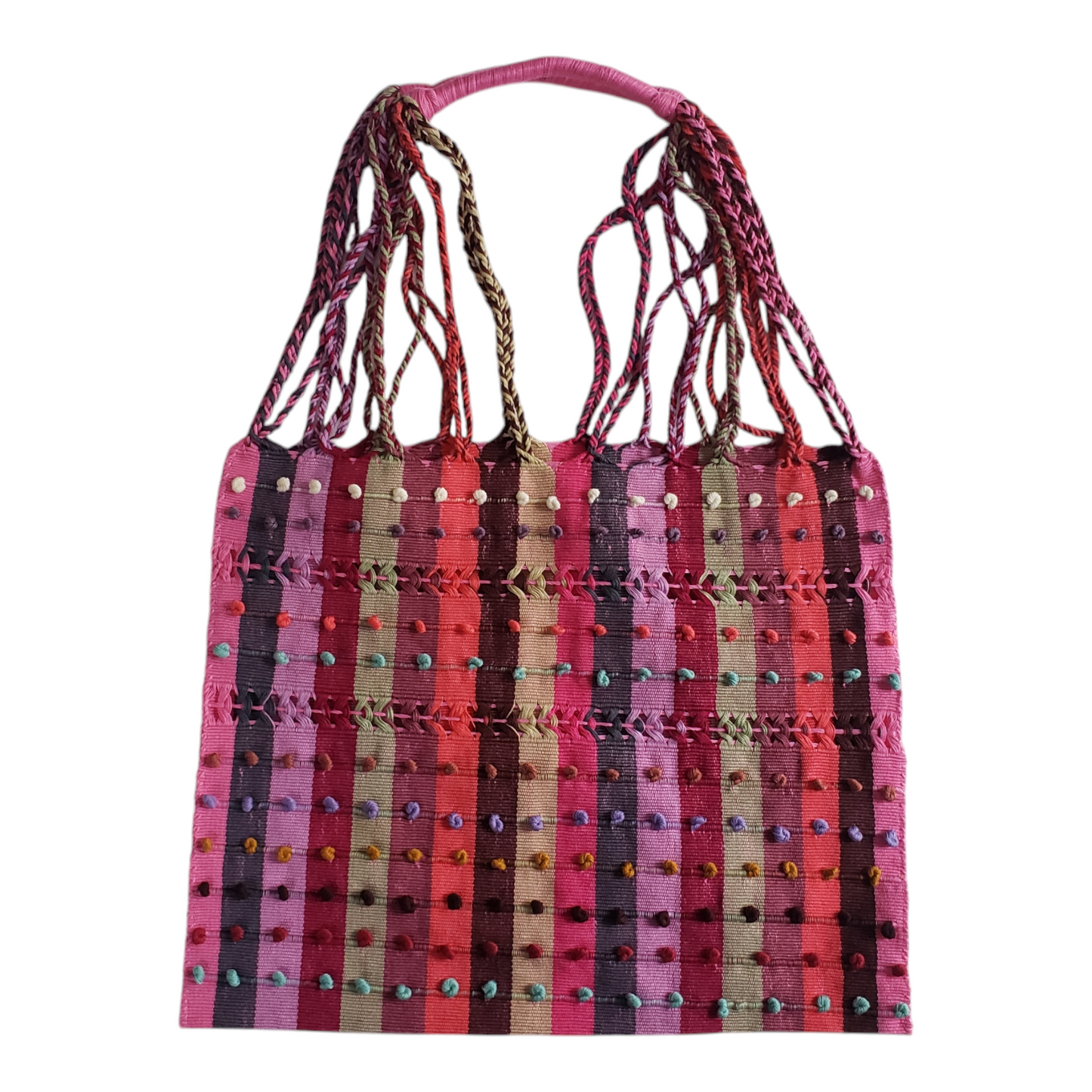 Mini Mexican Striped Hammock Bag Woven Tote from Oaxaca