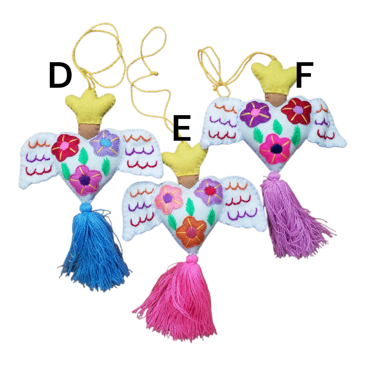 Milagros Felt Heart with Tassel