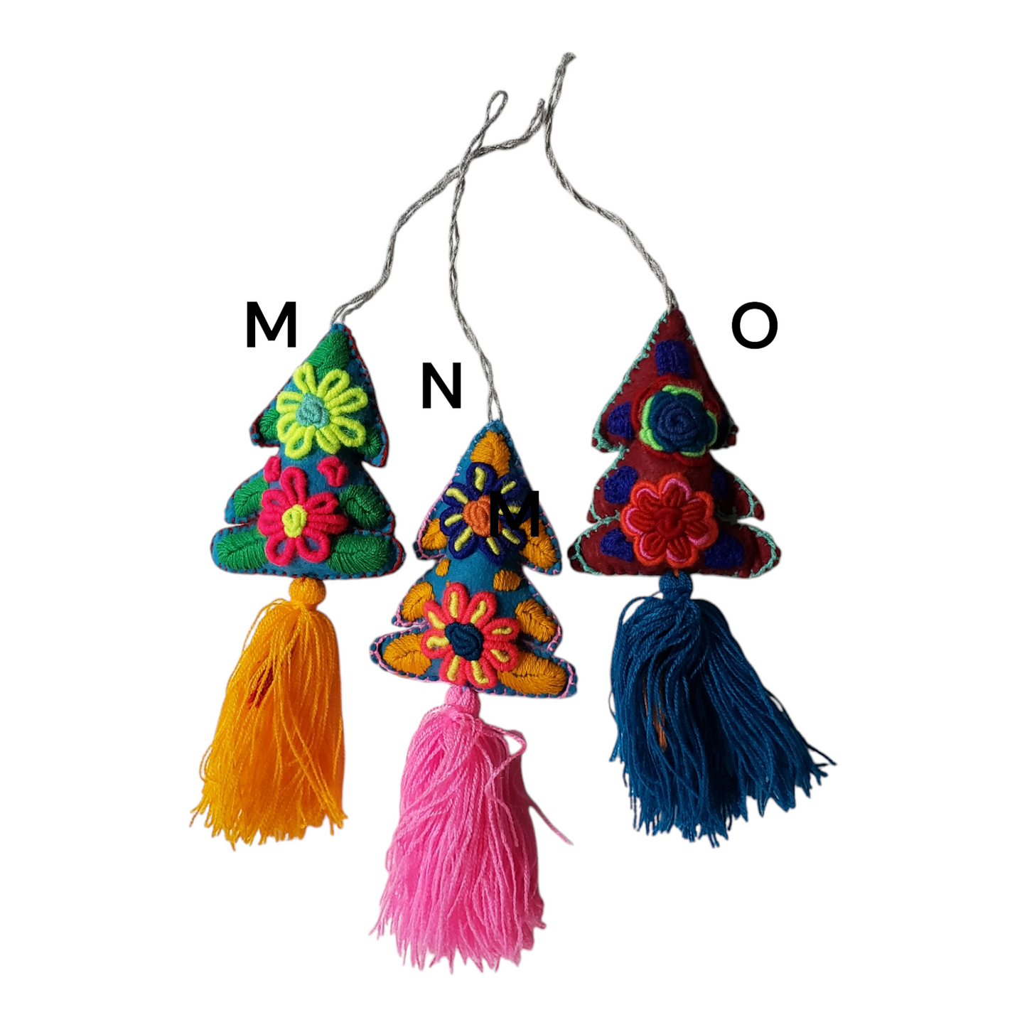 Christmas Tree Felt Ornament from Chiapas Mexico