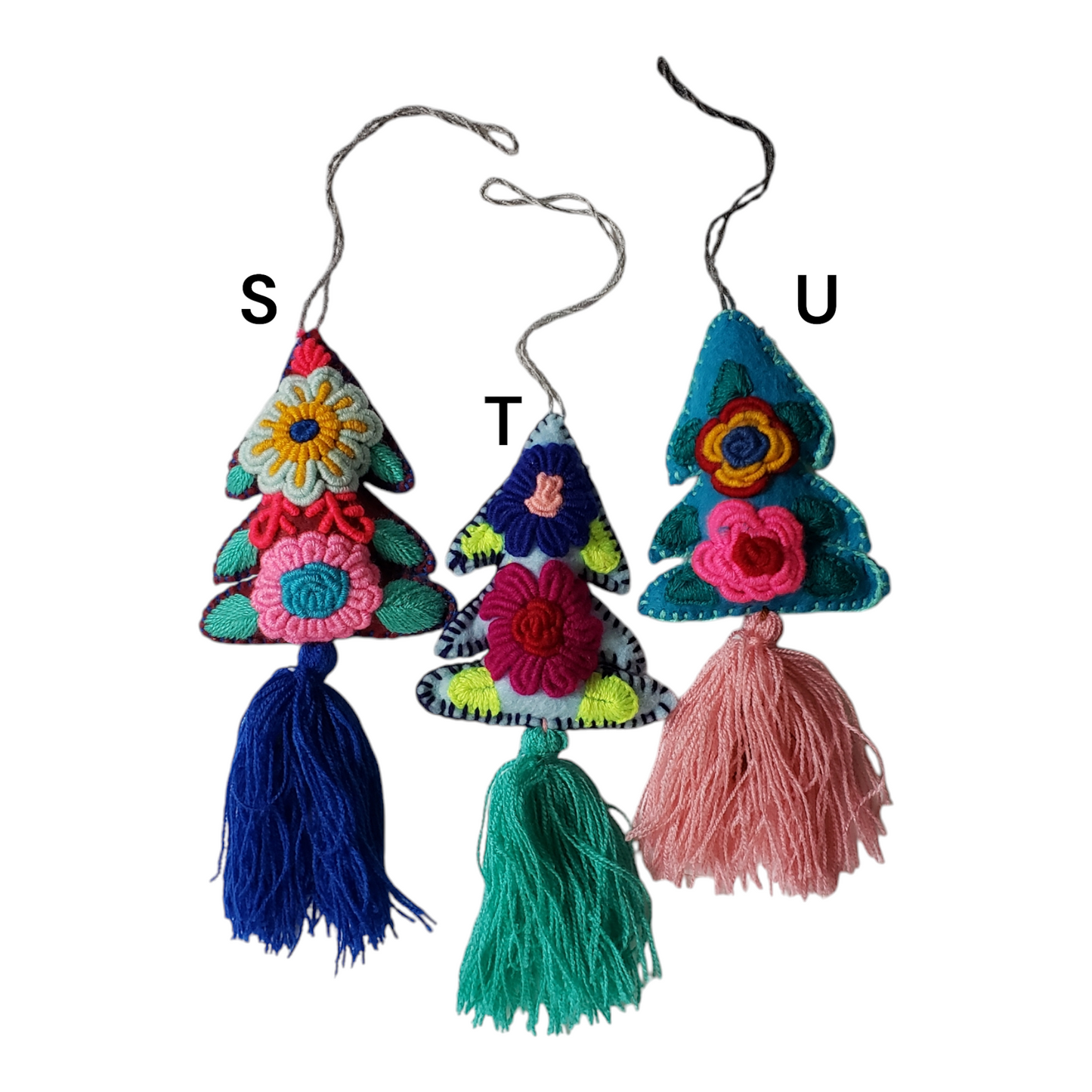 Christmas Tree Felt Ornament from Chiapas Mexico