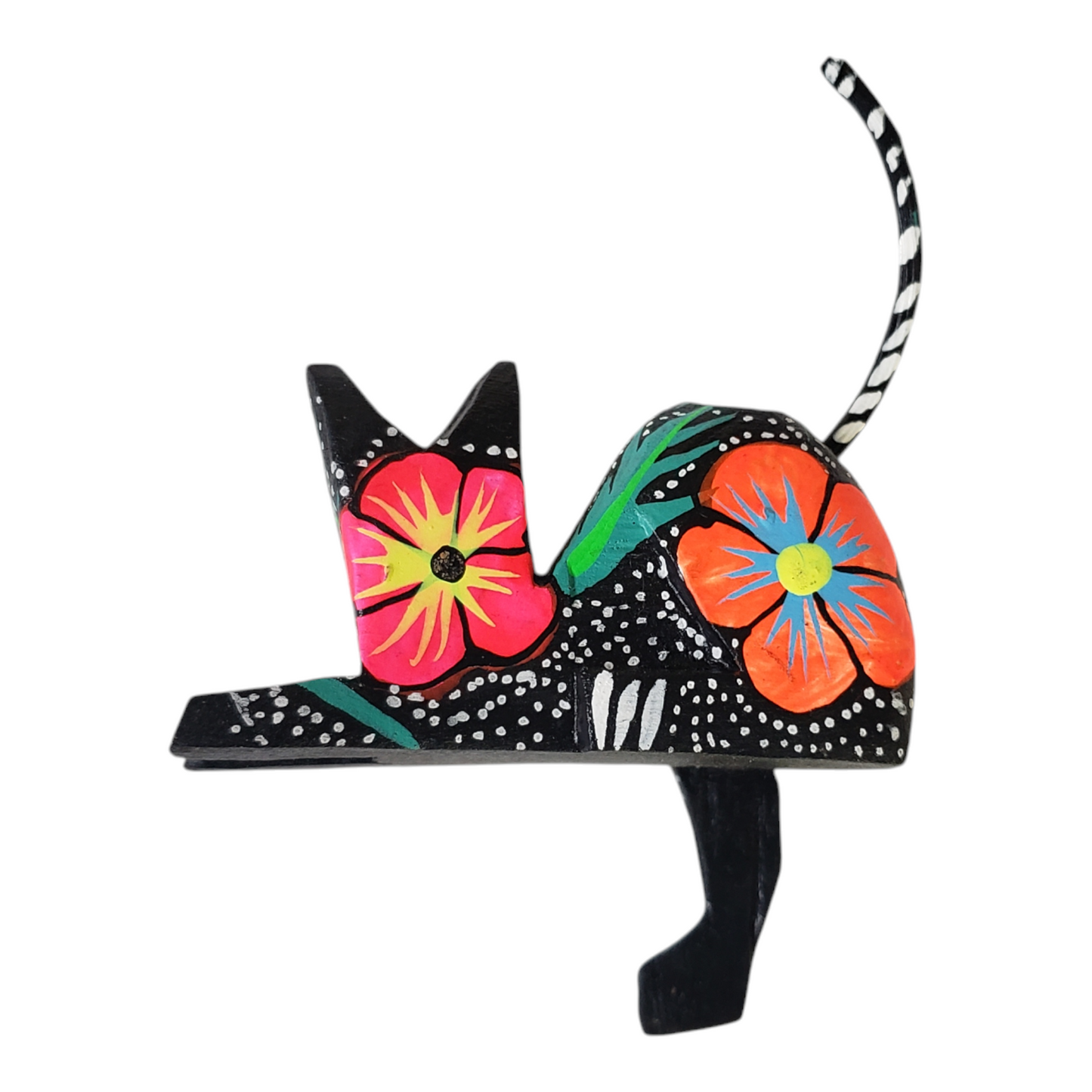 Cat Alebrije Shelf Sitter Mexican Wood-carving Oaxacan Folk Art