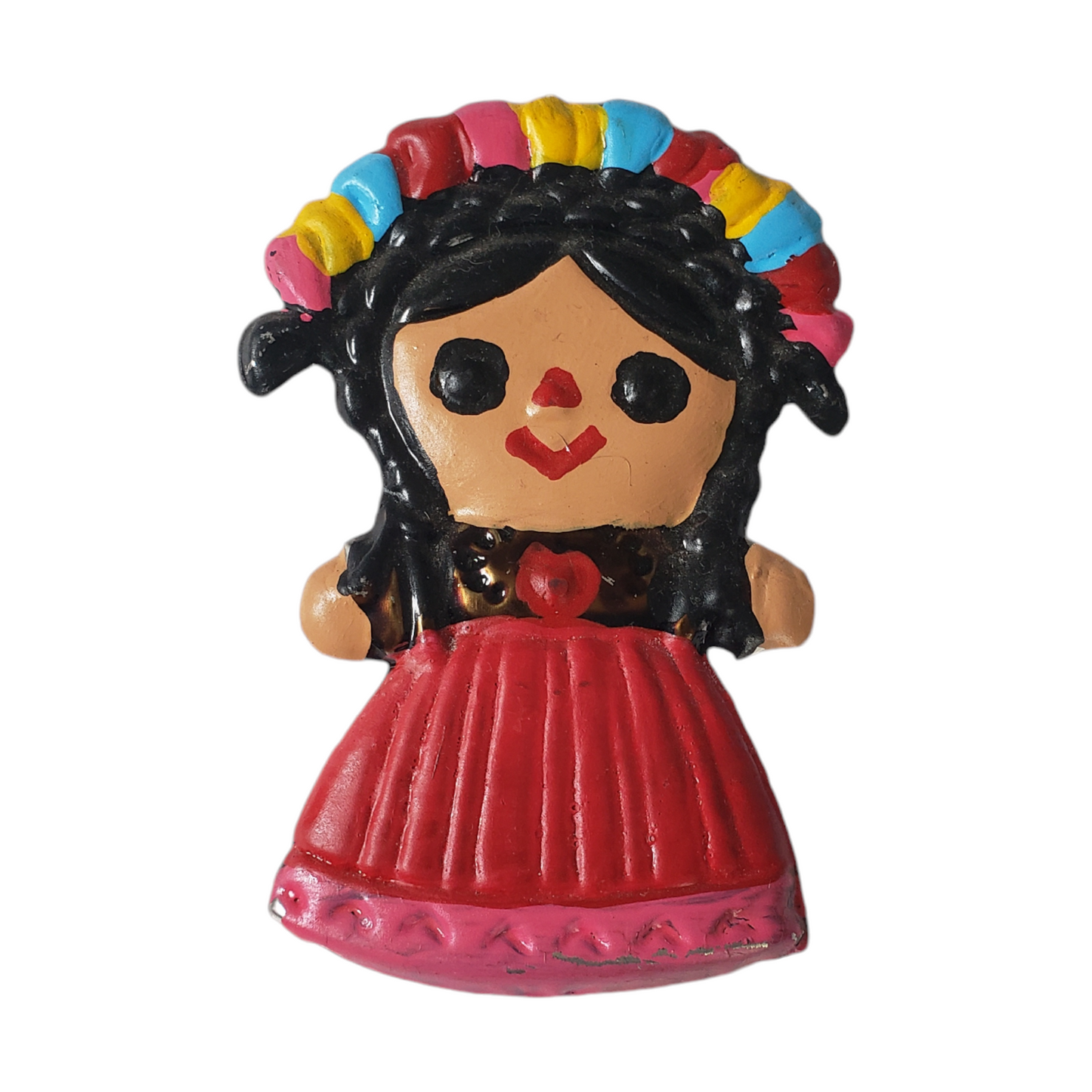 Muneca Metal Magnet Mexican Doll