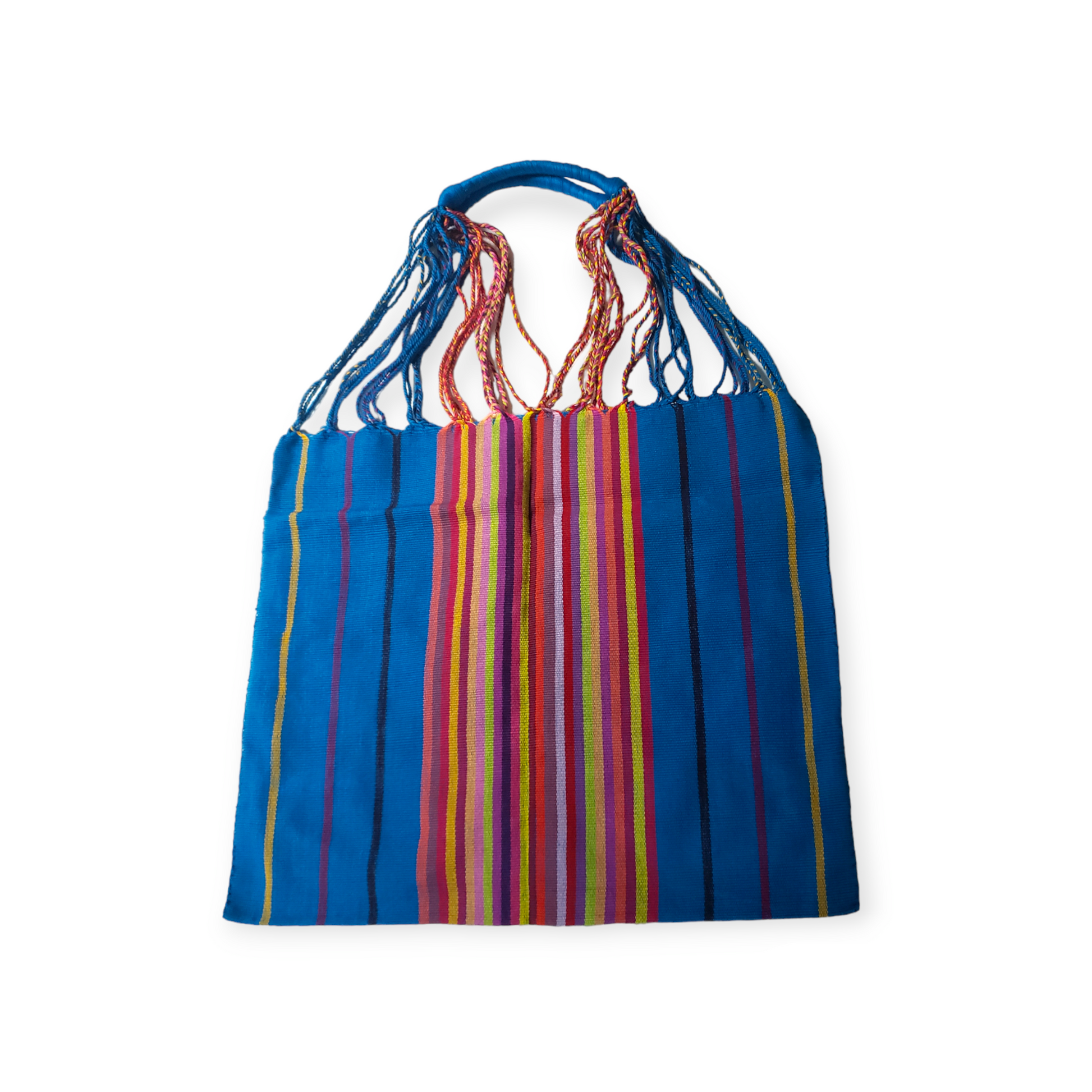 Mexican Striped Hammock Bag Woven Tote Chiapas Women's Handmade