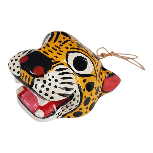 Small Jaguar Head Alebrije from Oaxaca, Mexico