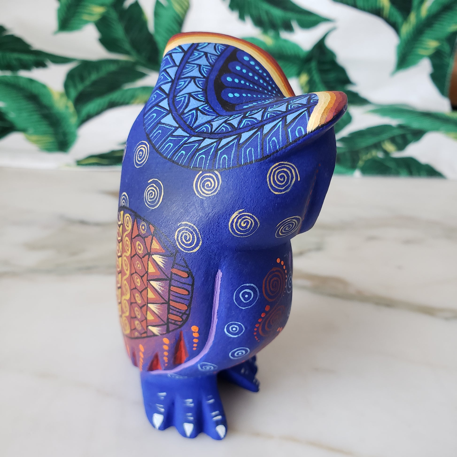 Mexican Owl Alebrije Wood Carving Painting Handcrafted - The Little Pueblo