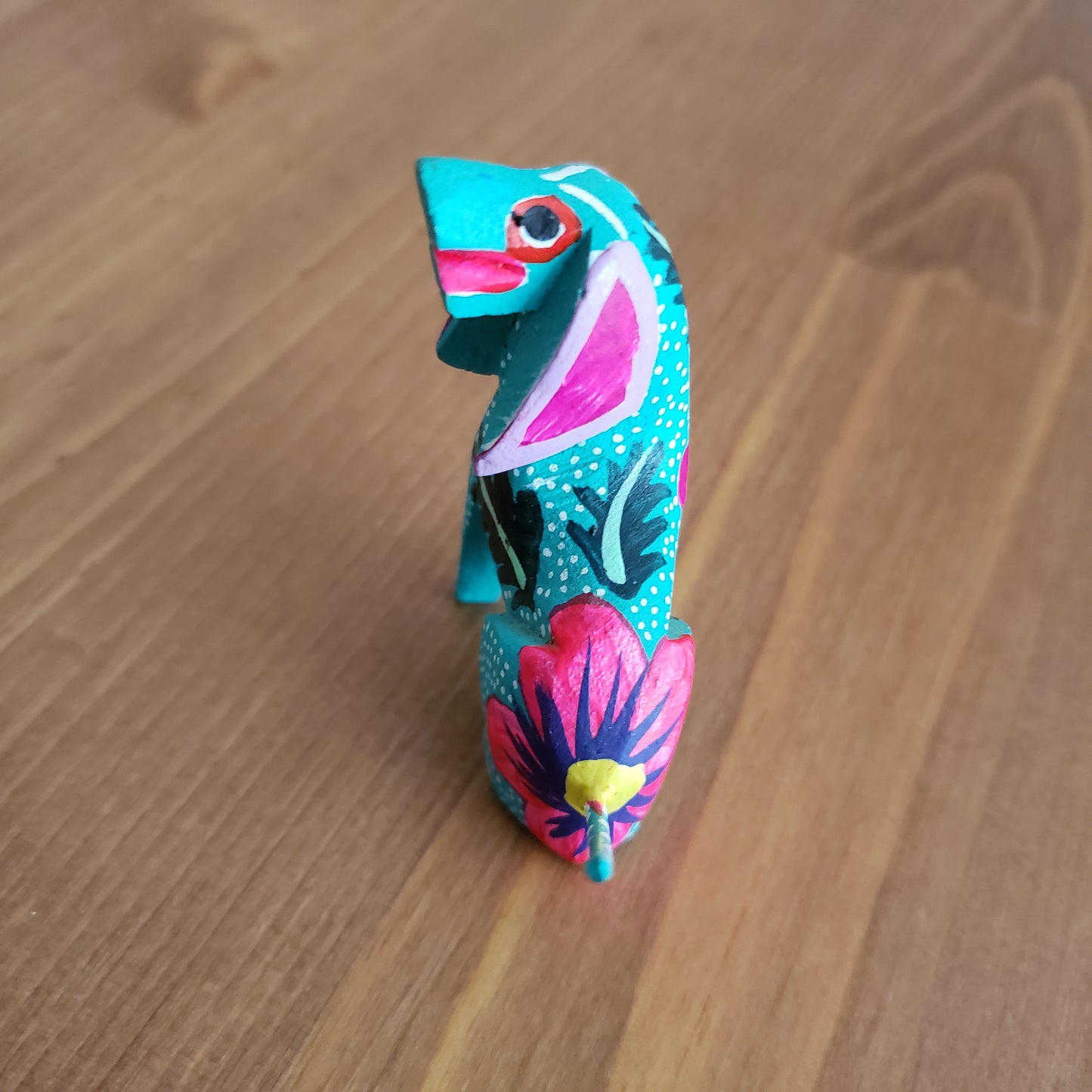 Colorful Dog Mini Alebrije Oaxacan Wood Carving Mexican Hand Painted - The Little Pueblo