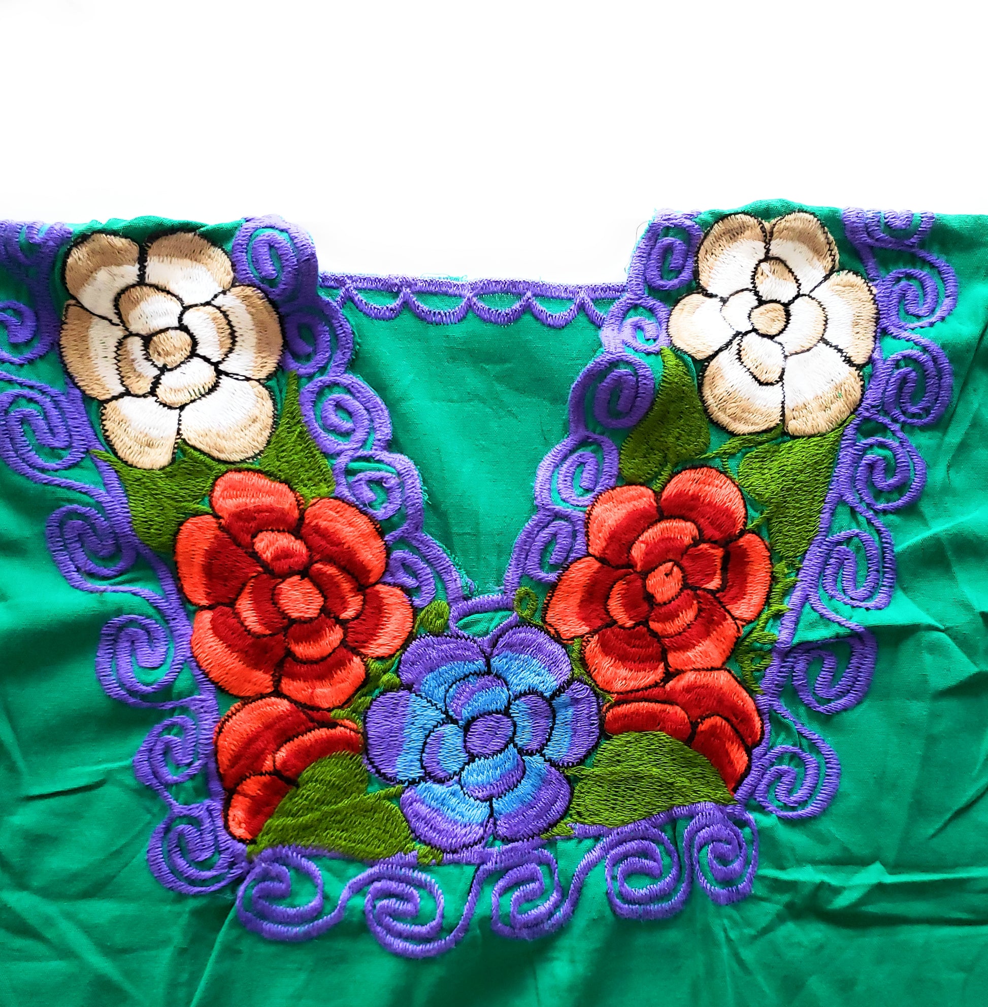 Traditional Embroidered Hippie Mexican Floral Top - The Little Pueblo