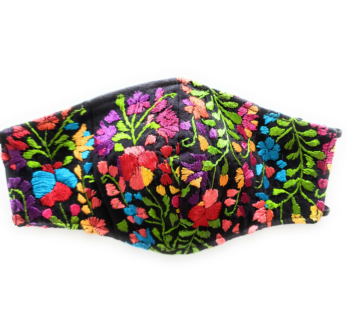 Floral Embroidered Face Mask from Oaxaca - The Little Pueblo
