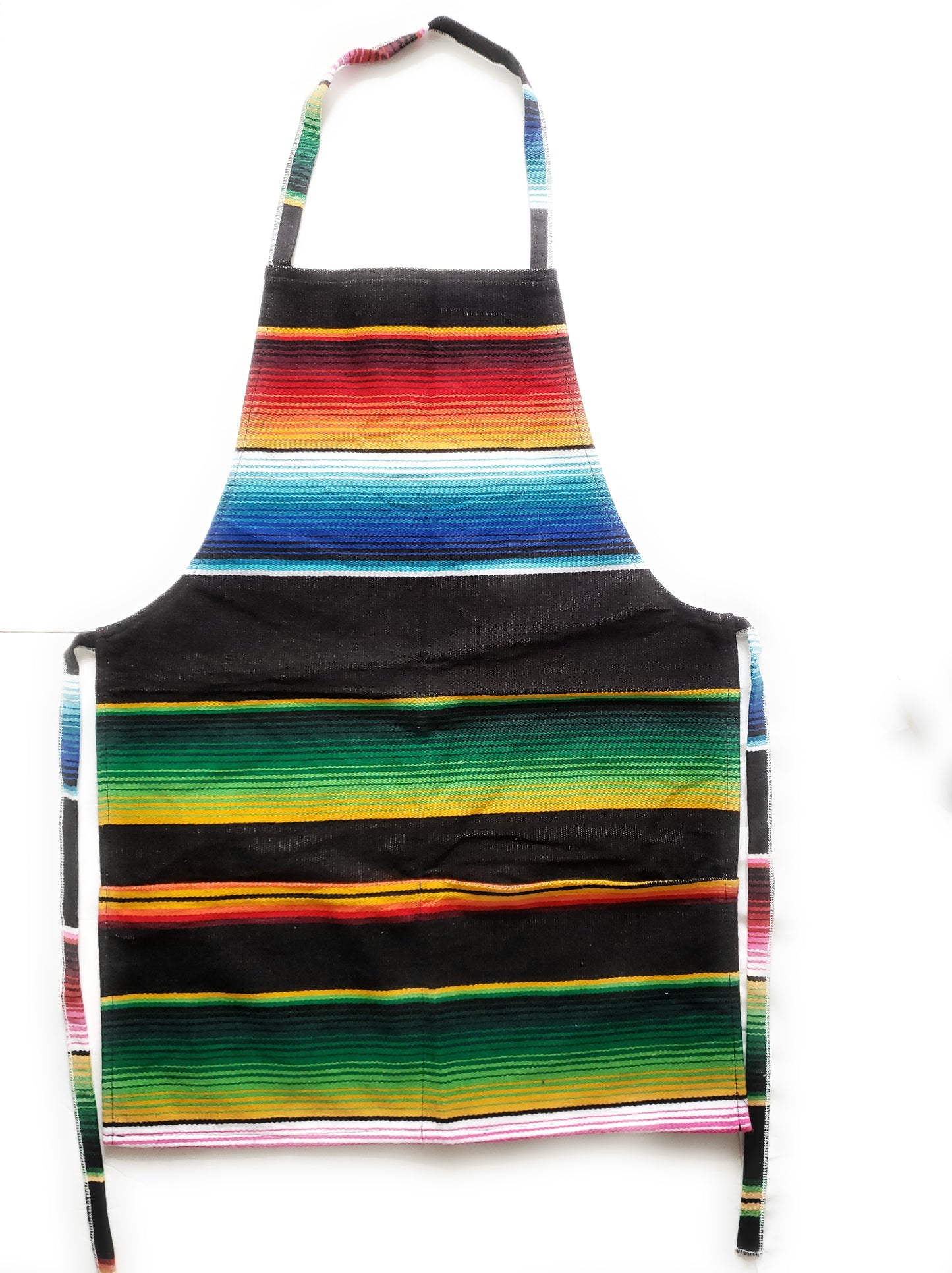 Mexican Colorful Sarape Apron With 2 Pockets - The Little Pueblo