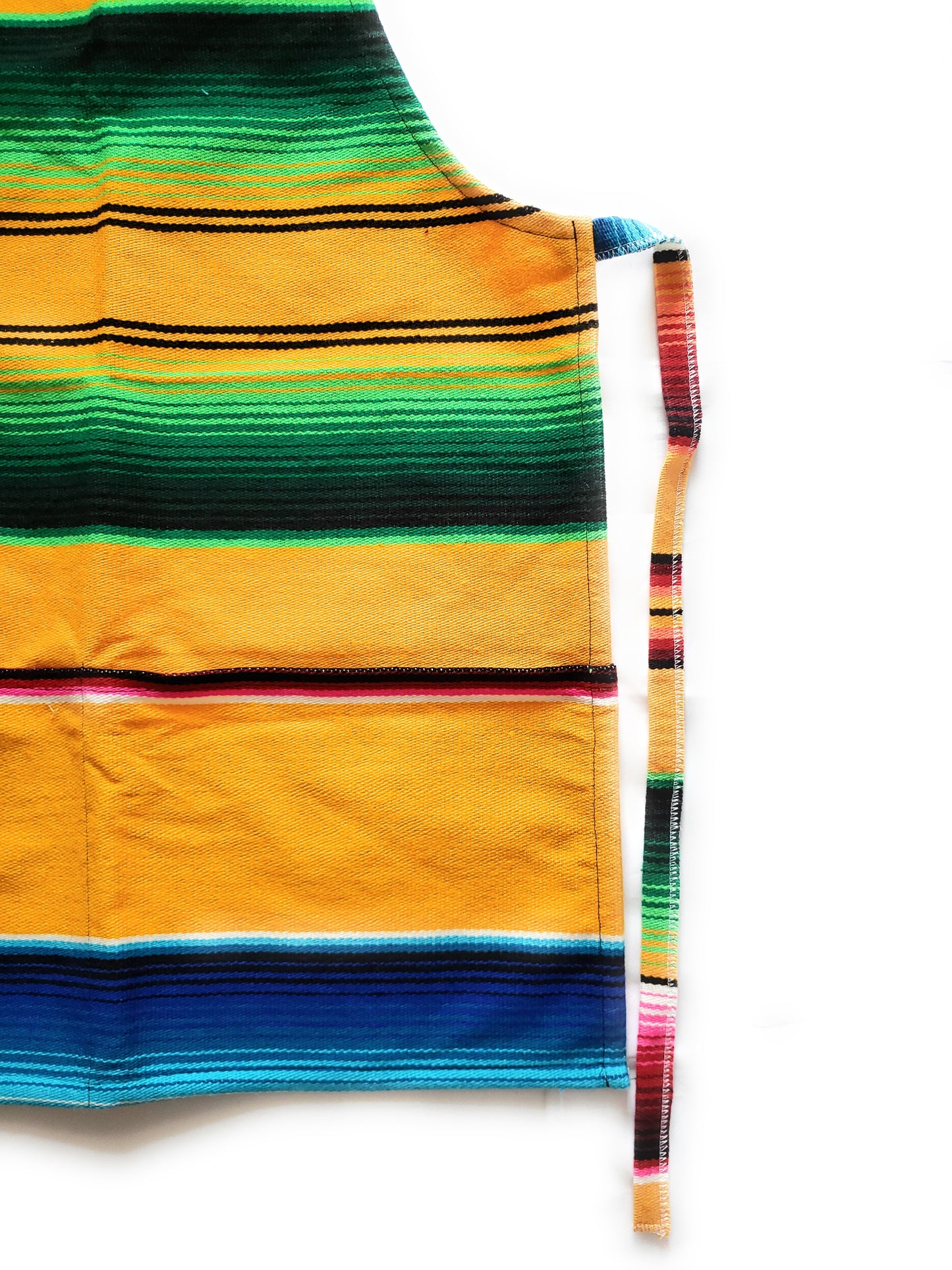 Mexican Colorful Sarape Apron With 2 Pockets - The Little Pueblo