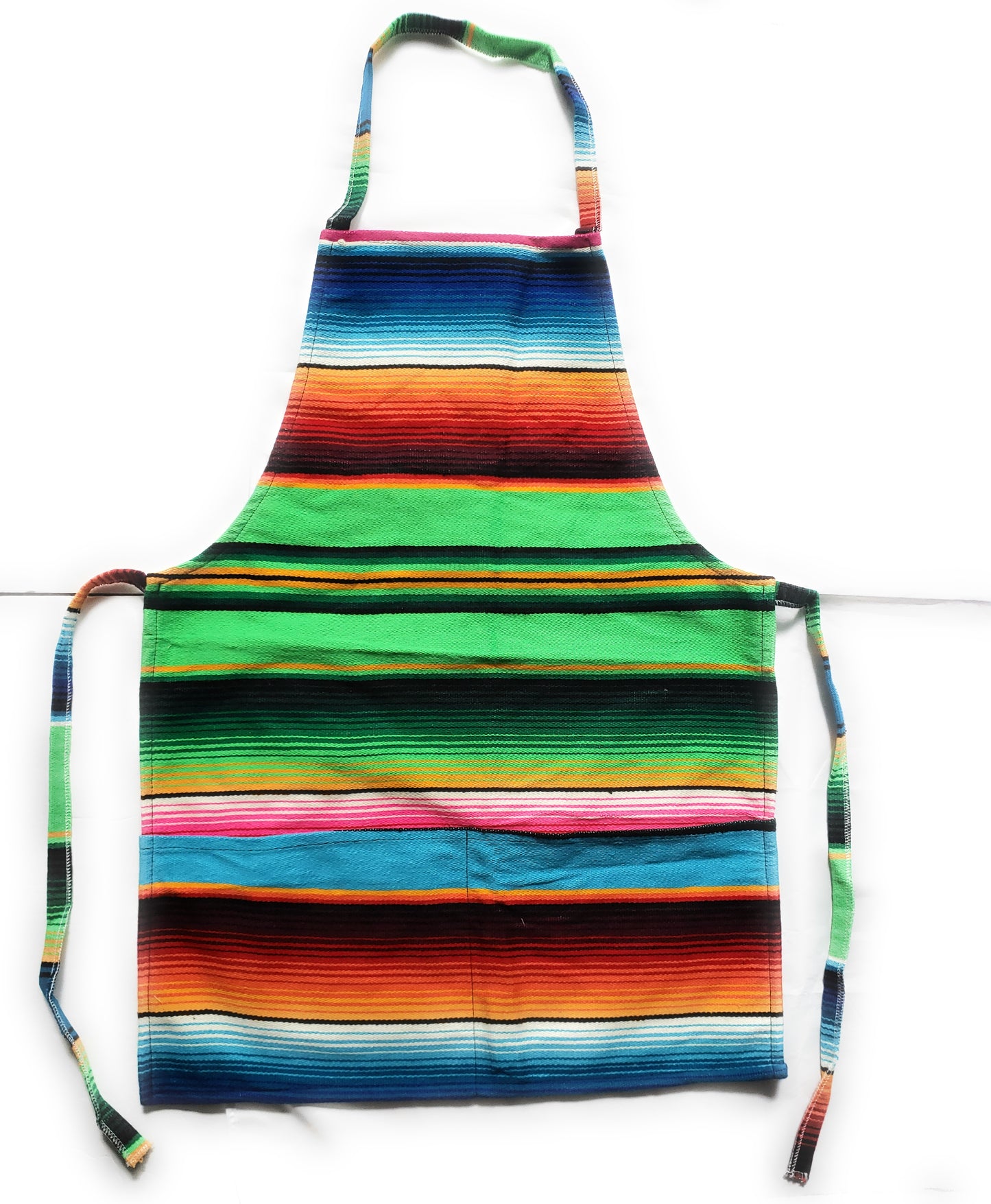 Mexican Colorful Sarape Apron With 2 Pockets - The Little Pueblo