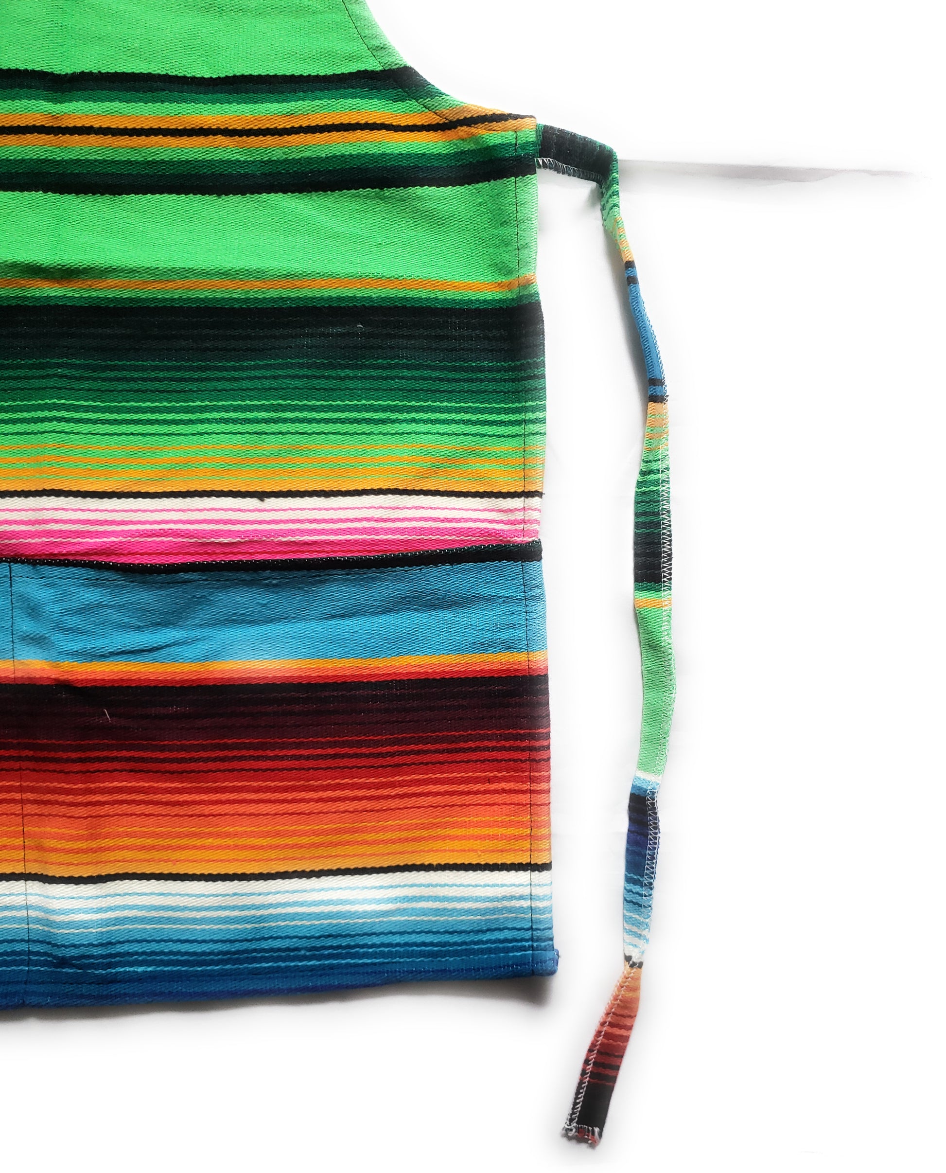 Mexican Colorful Sarape Apron With 2 Pockets - The Little Pueblo