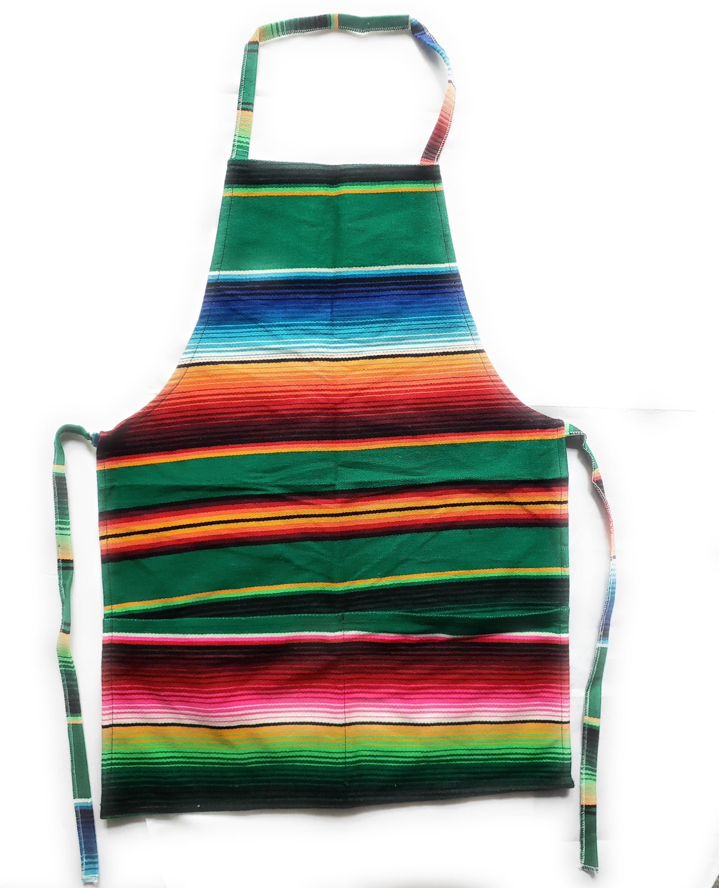 Mexican Colorful Sarape Apron With 2 Pockets - The Little Pueblo