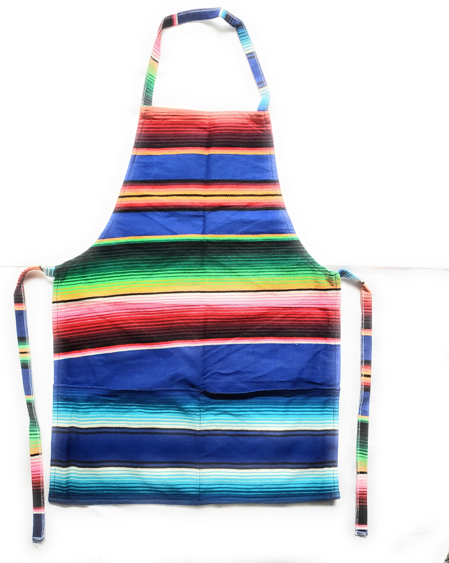 Mexican Colorful Sarape Apron With 2 Pockets - The Little Pueblo