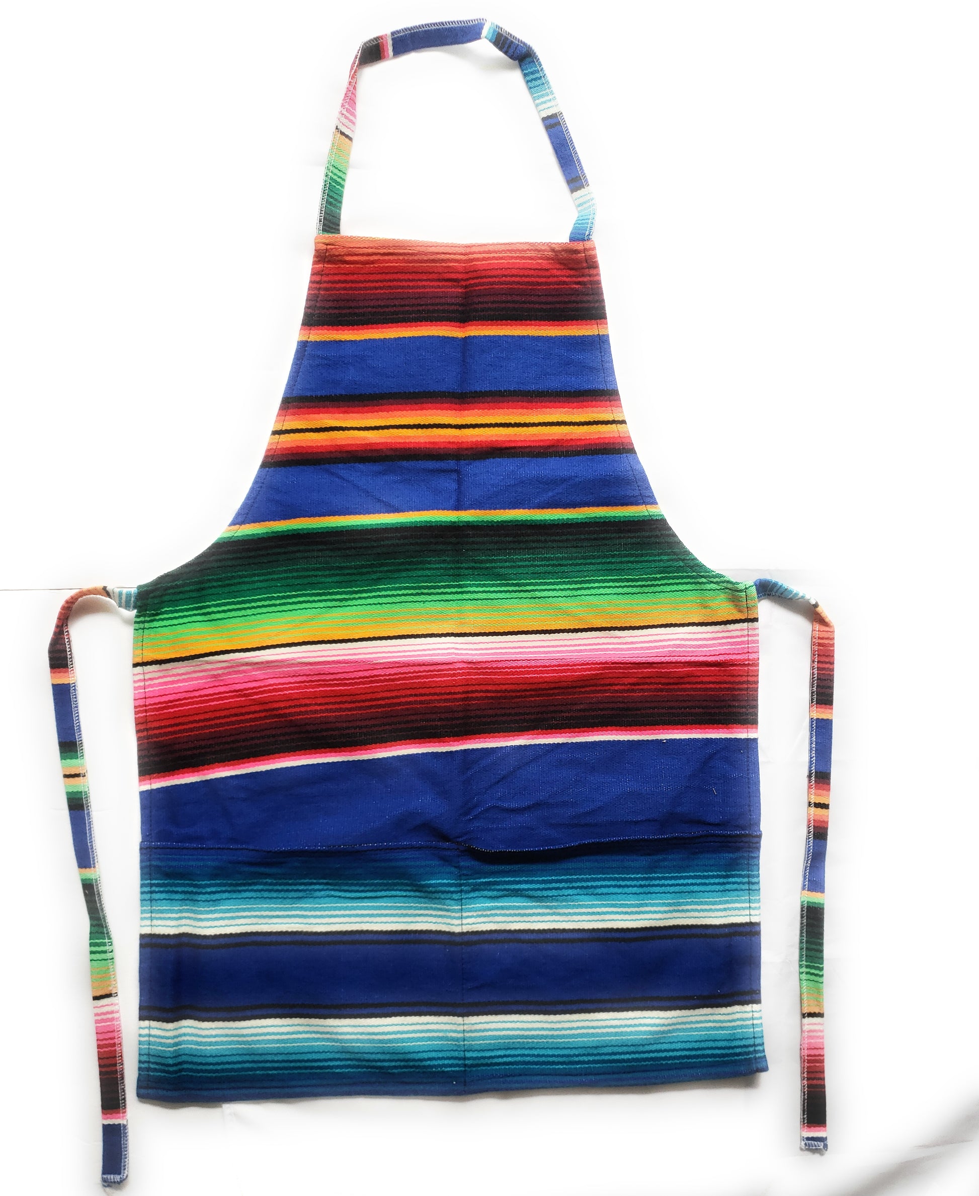 Mexican Colorful Sarape Apron With 2 Pockets - The Little Pueblo