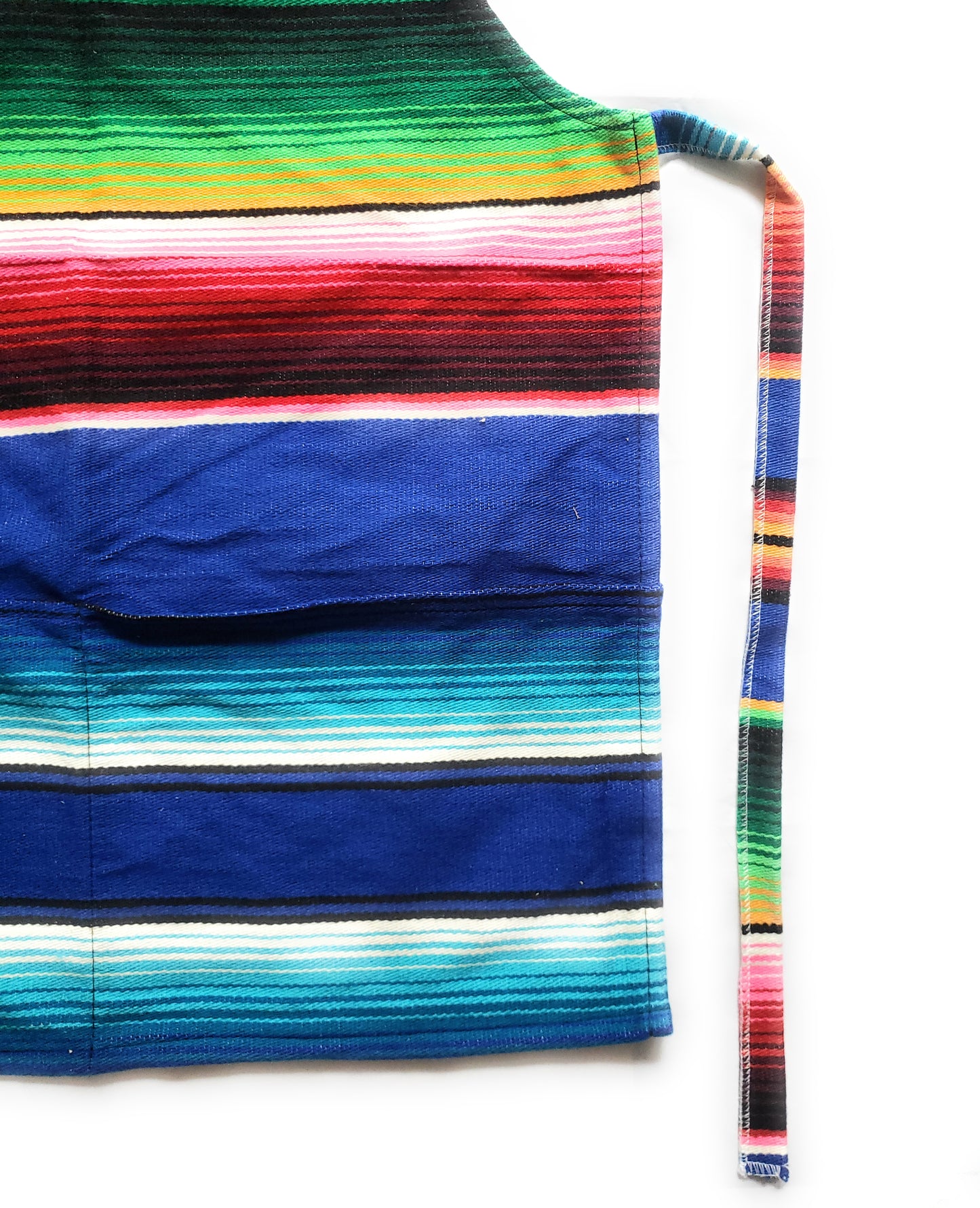 Mexican Colorful Sarape Apron With 2 Pockets - The Little Pueblo