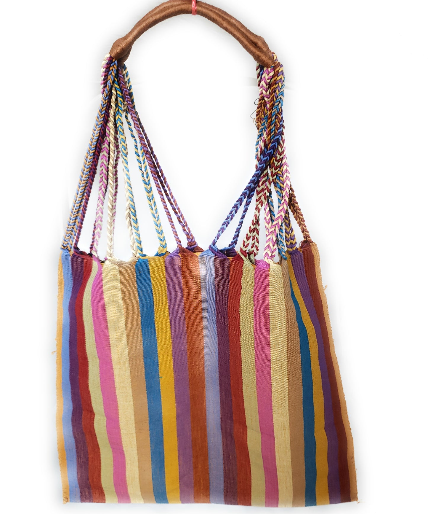 Mexican Striped Woven Tote Bag Women's Handmade