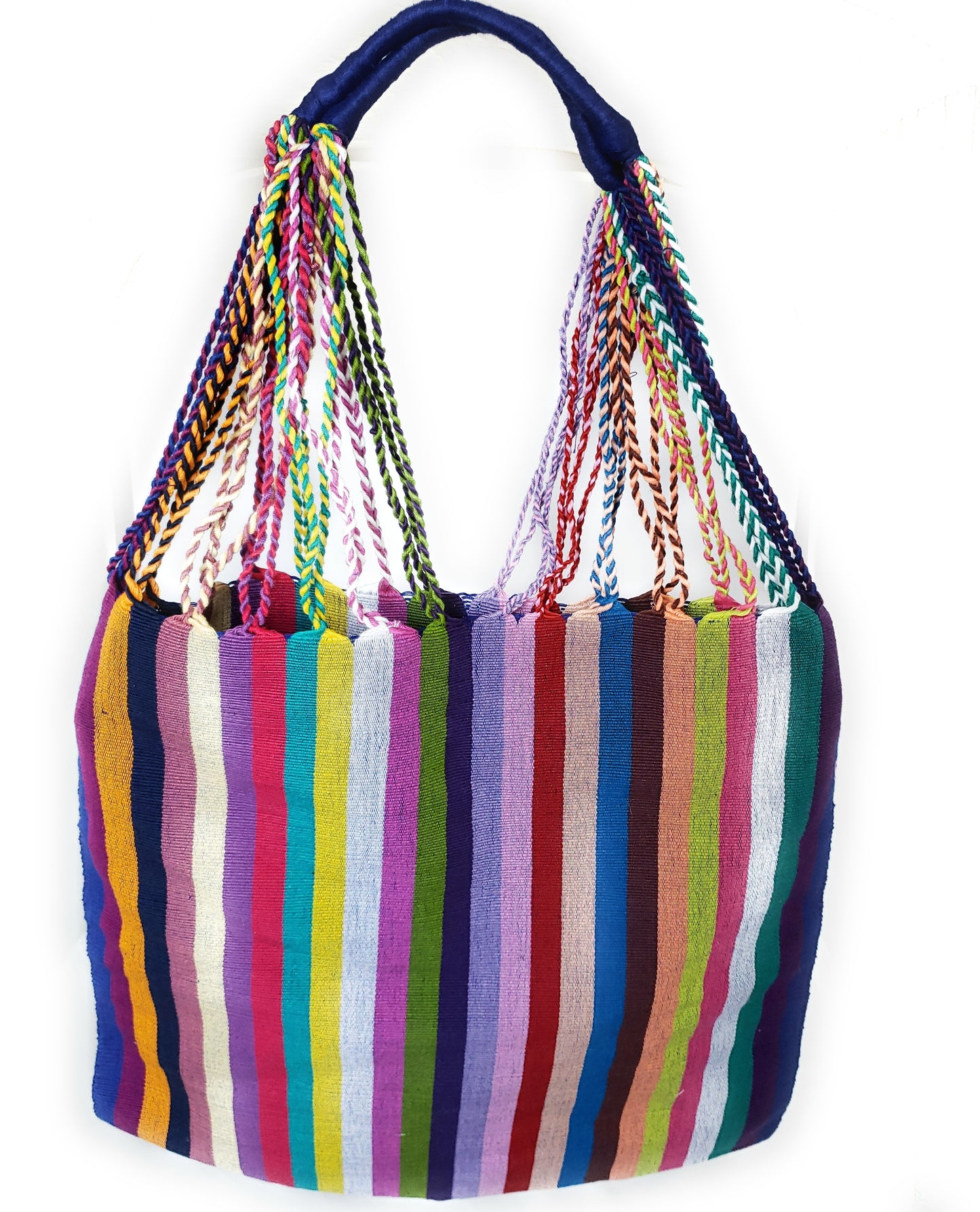 Mexican Striped Woven Tote Bag Women's Handmade