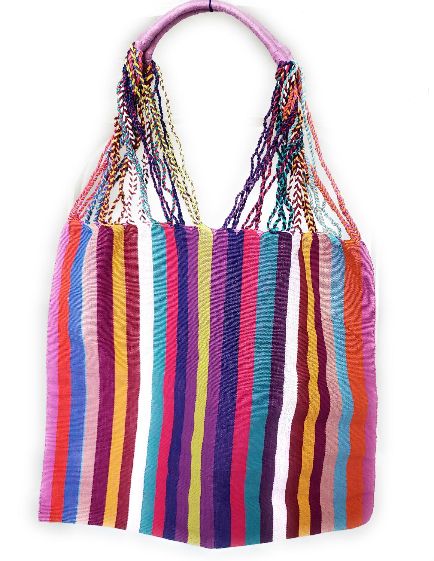 Mexican Striped Woven Tote Bag Women's Handmade