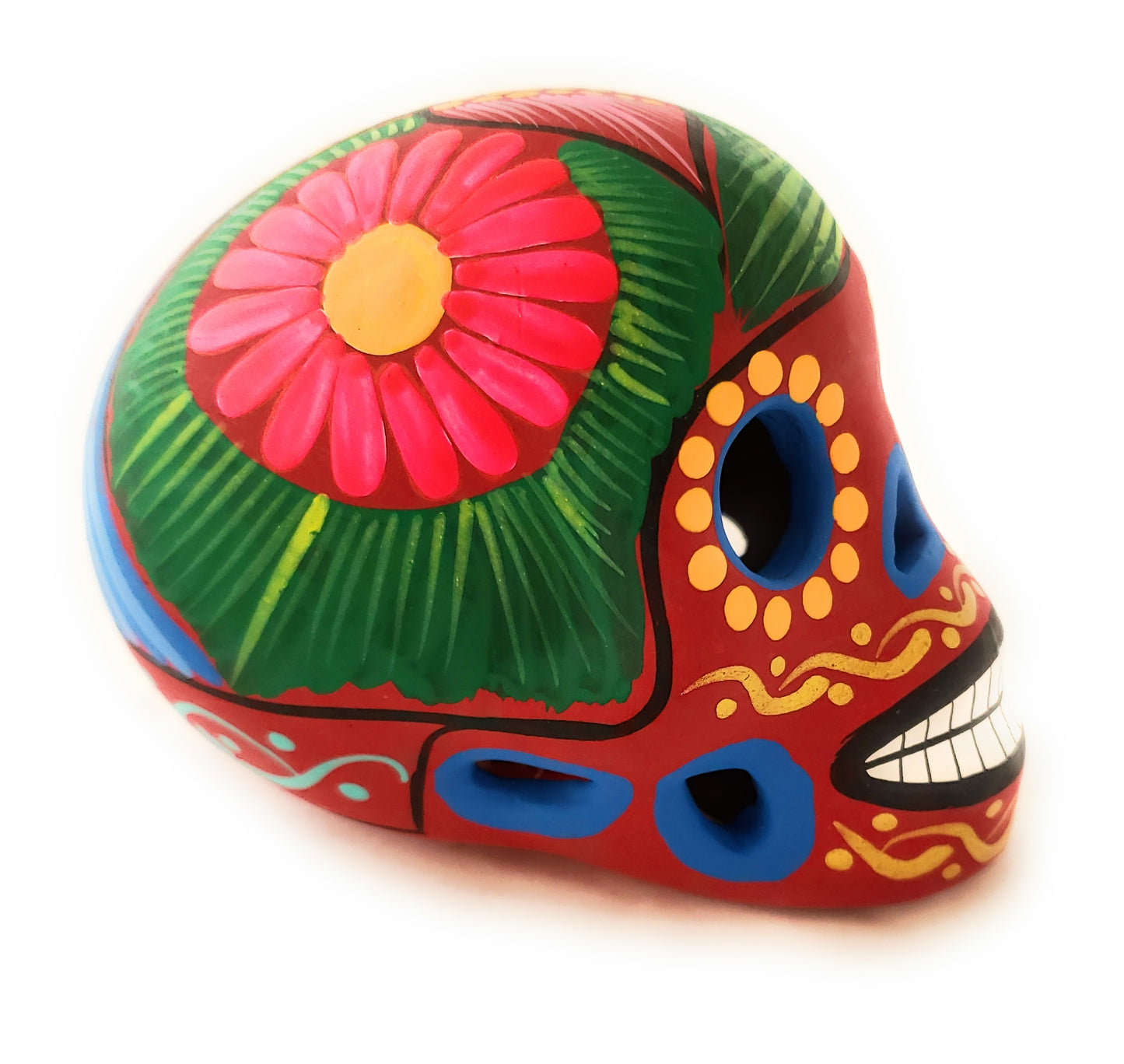 Mexican Dia de los Muertos Ceramic Skull