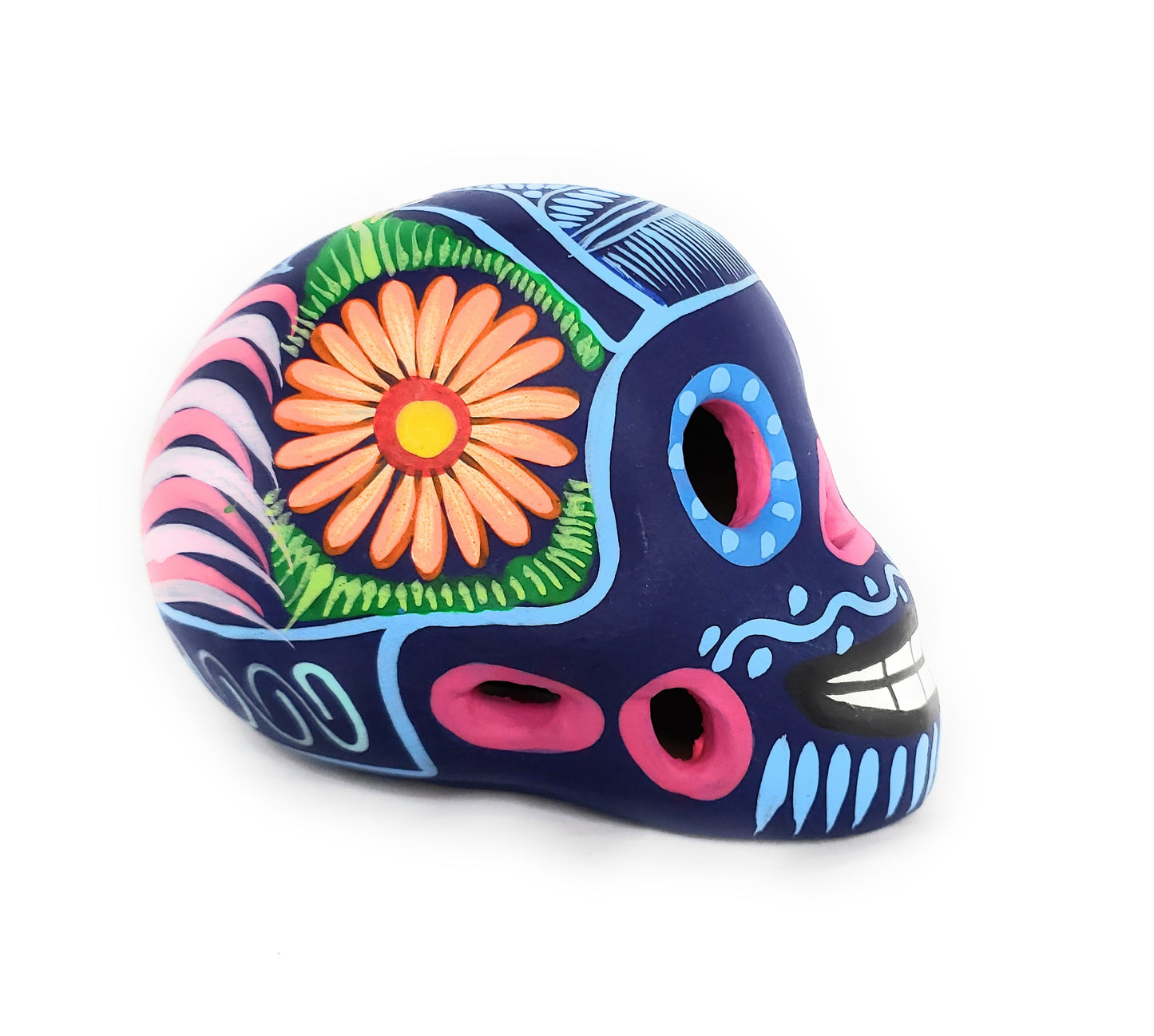 Mexican Dia de los Muertos Ceramic Skull