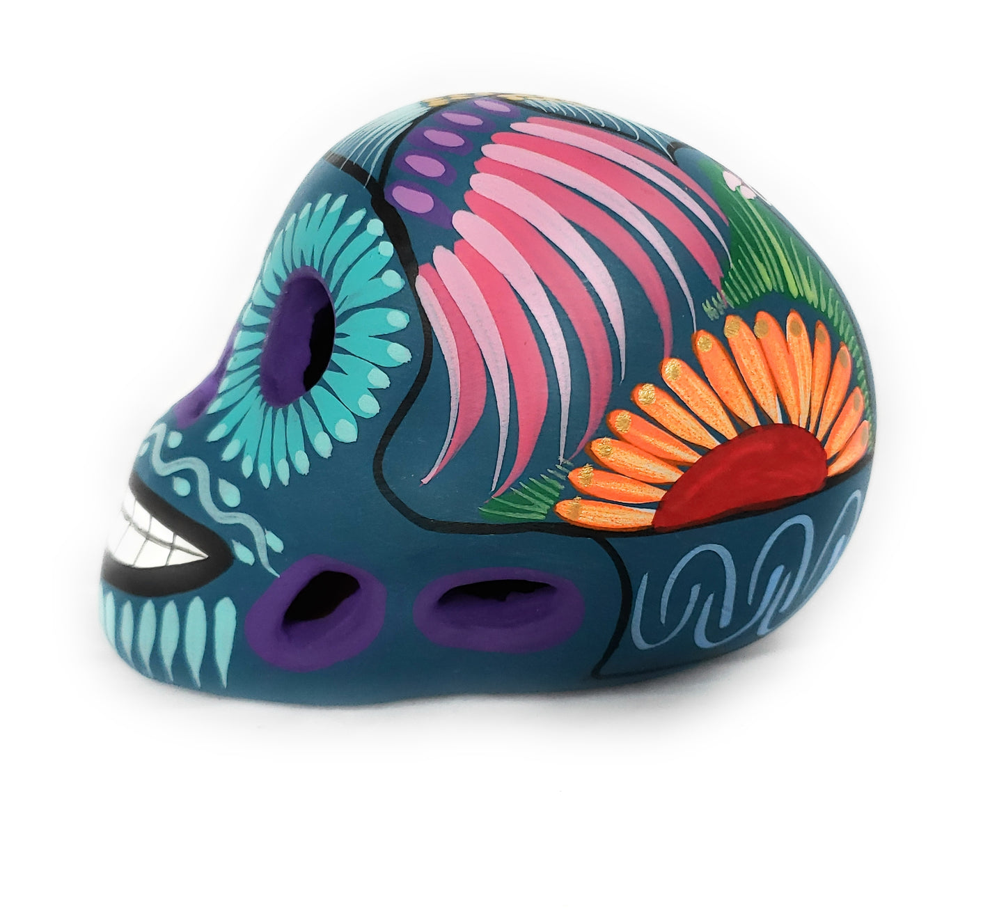 Mexican Dia de los Muertos Ceramic Skull