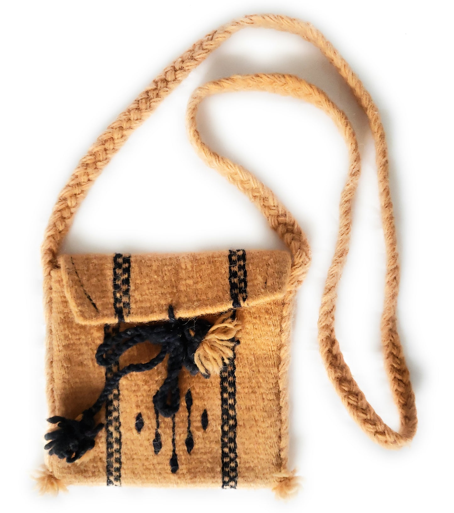 Mexican Shoulder Bag Zapotec Woven Wool Oaxaca Handmade