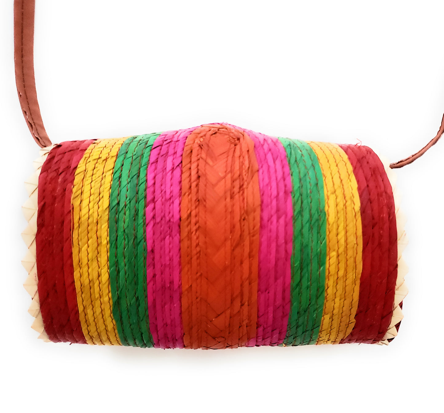 Mexican Handmade Colorful Palm Woven Shoulder Bag