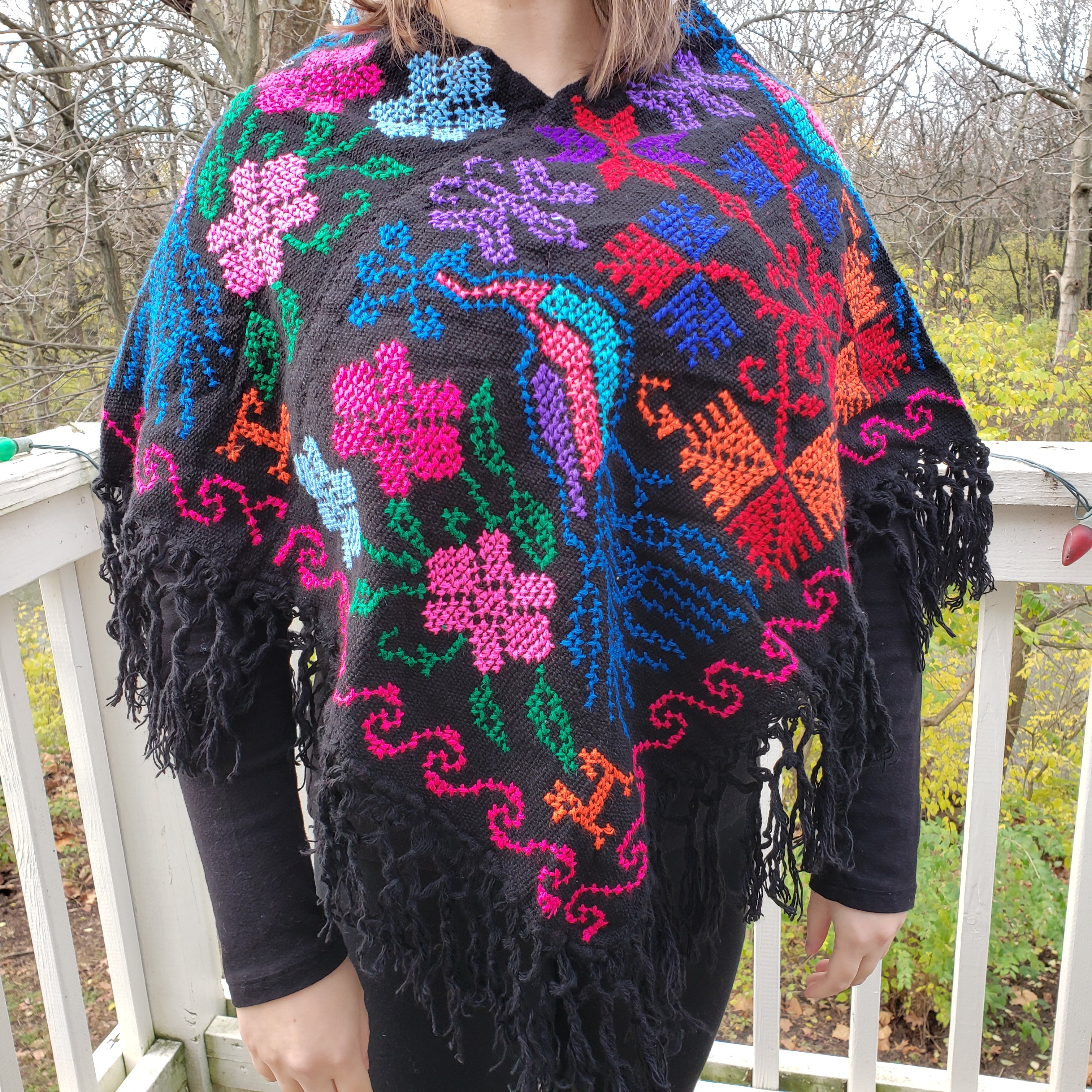 Mexican hotsell poncho sweater