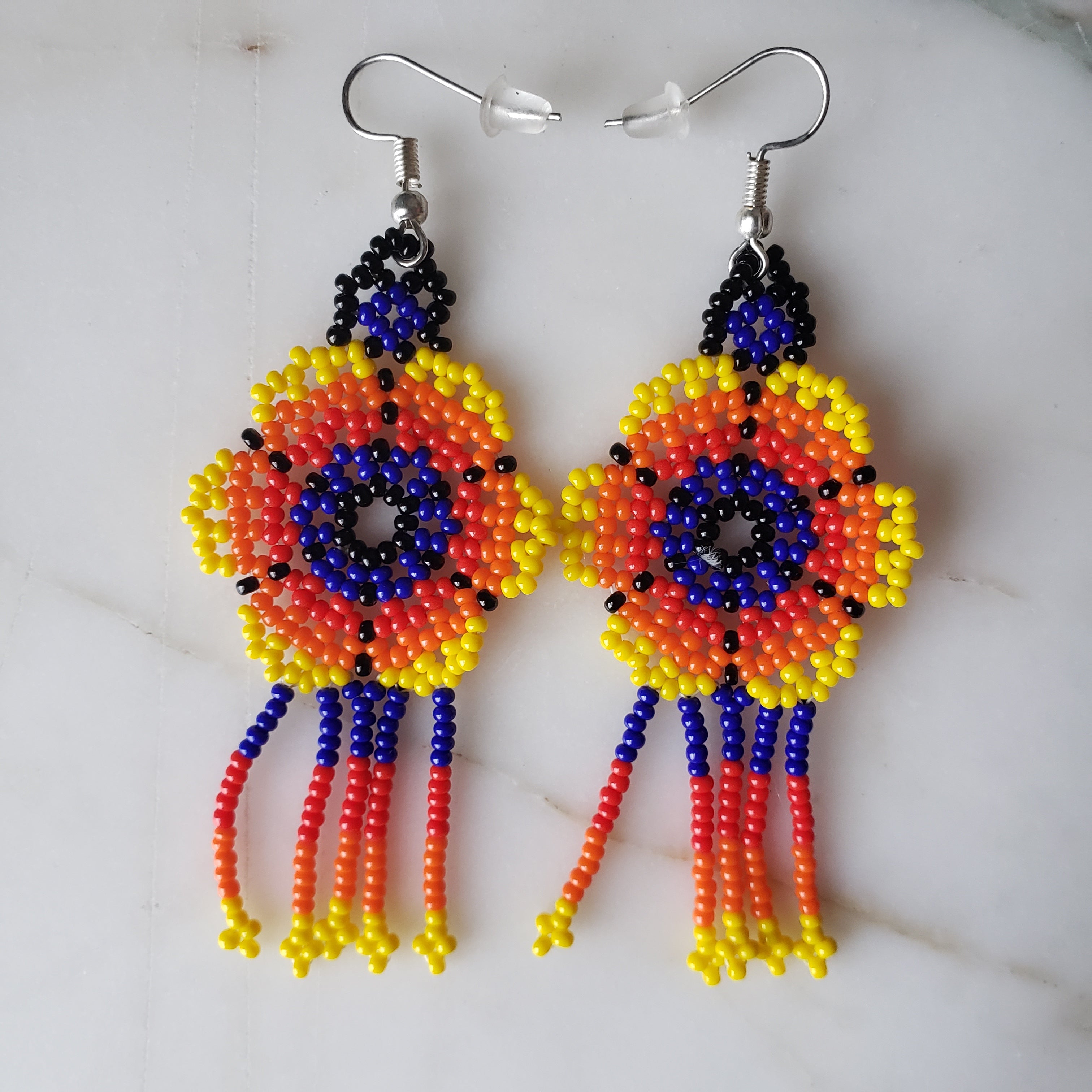 Mexican beaded sale earrings