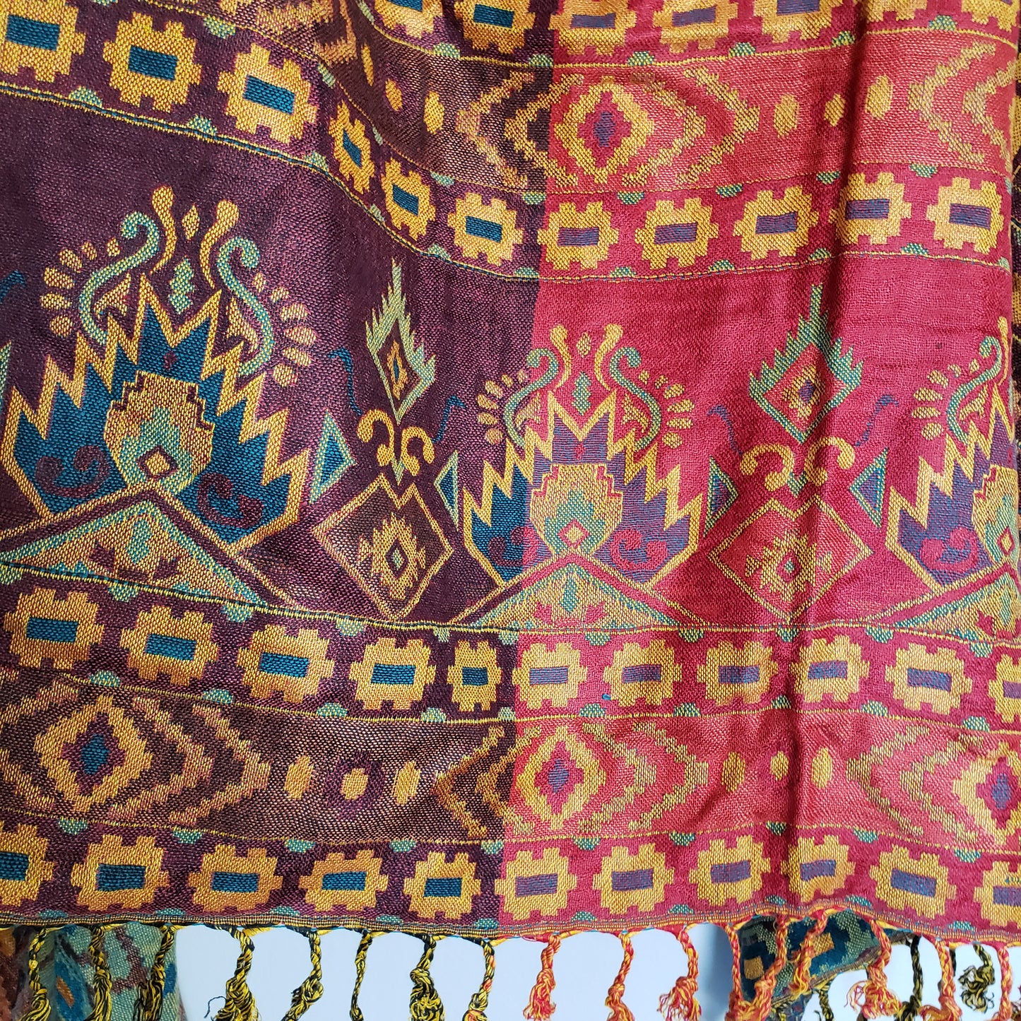 Mexican Poncho Scarf Cape Mexican Shawl Oaxaca Handwoven