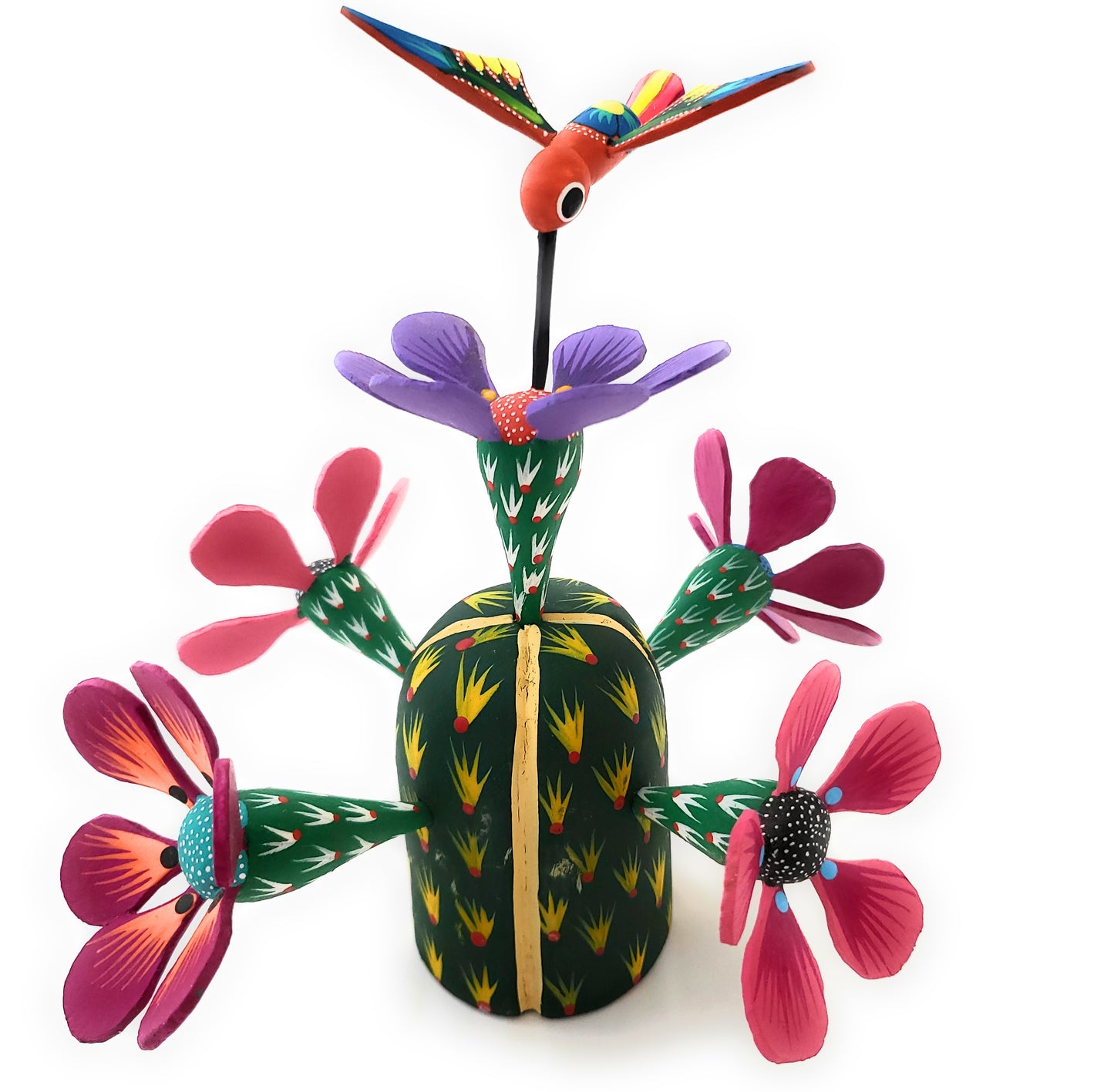 Mexican Cactus Alebrije Oaxacan Wood Carving Small