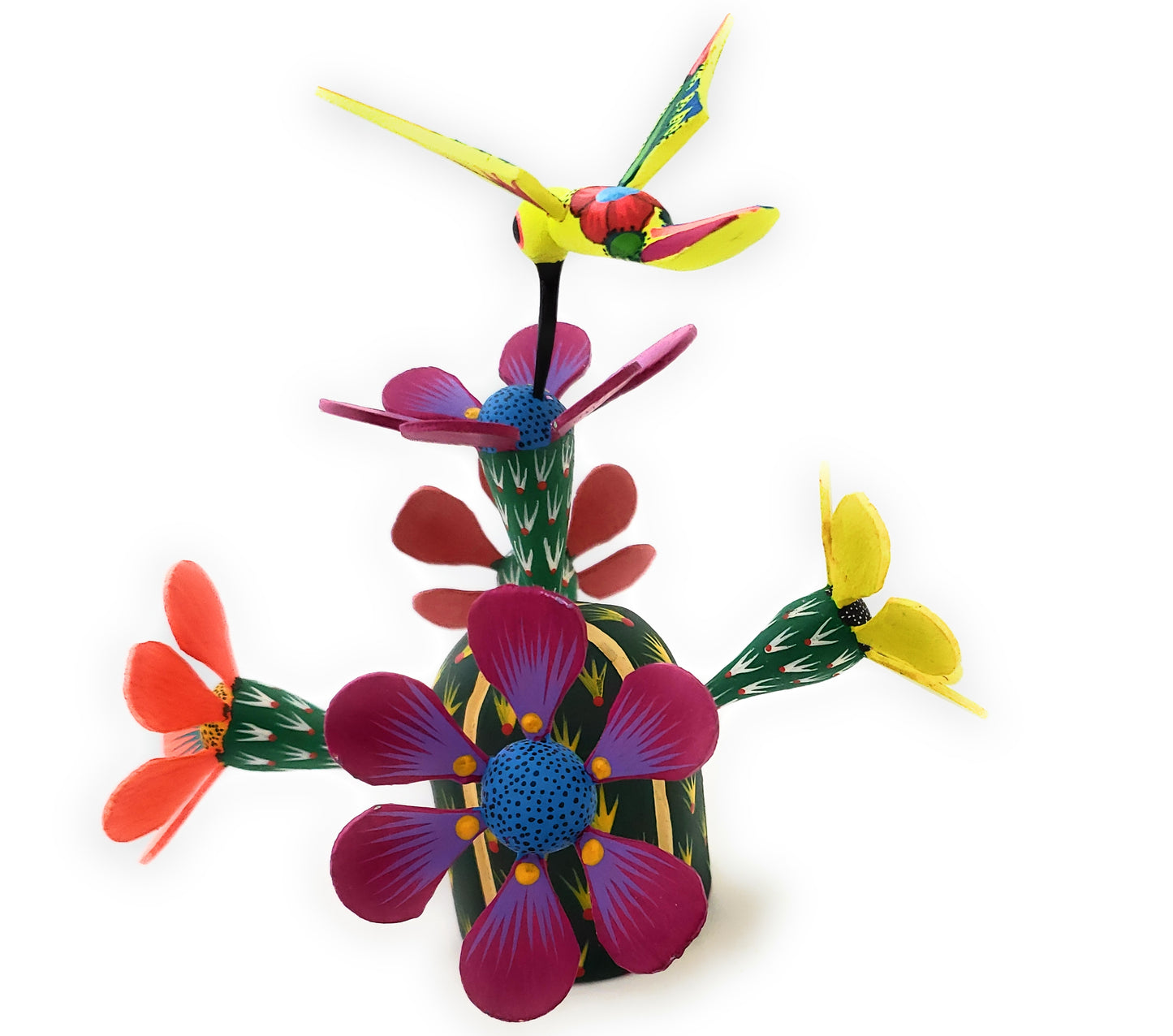 Mexican Cactus Alebrije Oaxacan Wood Carving Small
