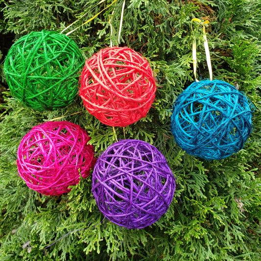 Woven Spheres Christmas Mexican Ornament