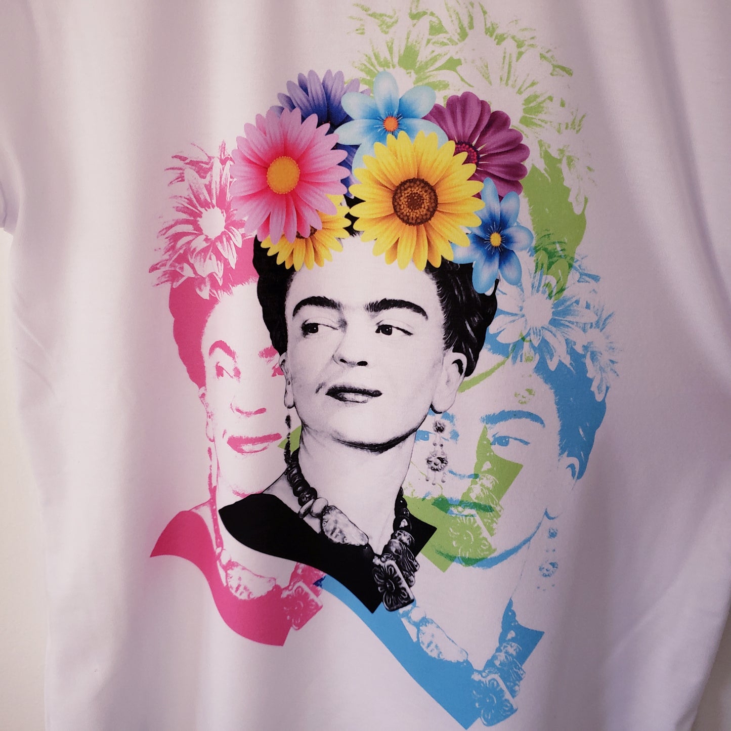 Frida Kahlo White Floral T-Shirt