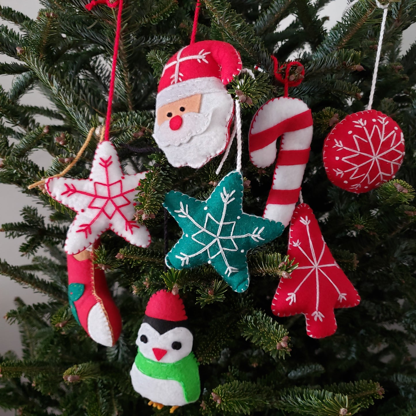 Lot of 3 Christmas Felt Ornaments Mexican Figures