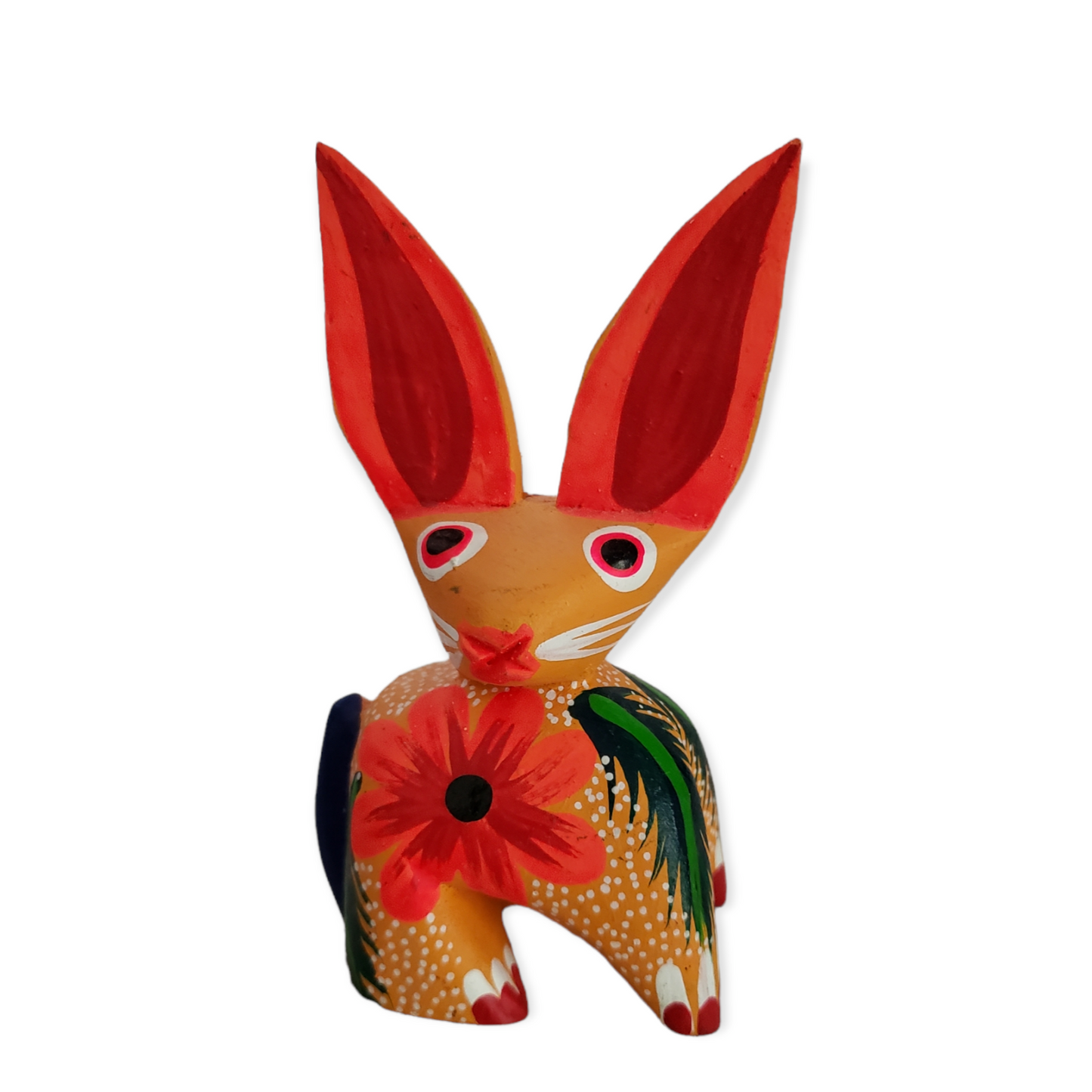 Oaxacan Alebrije Rabbit Wood Carved Mexican Hand Carved&Painted