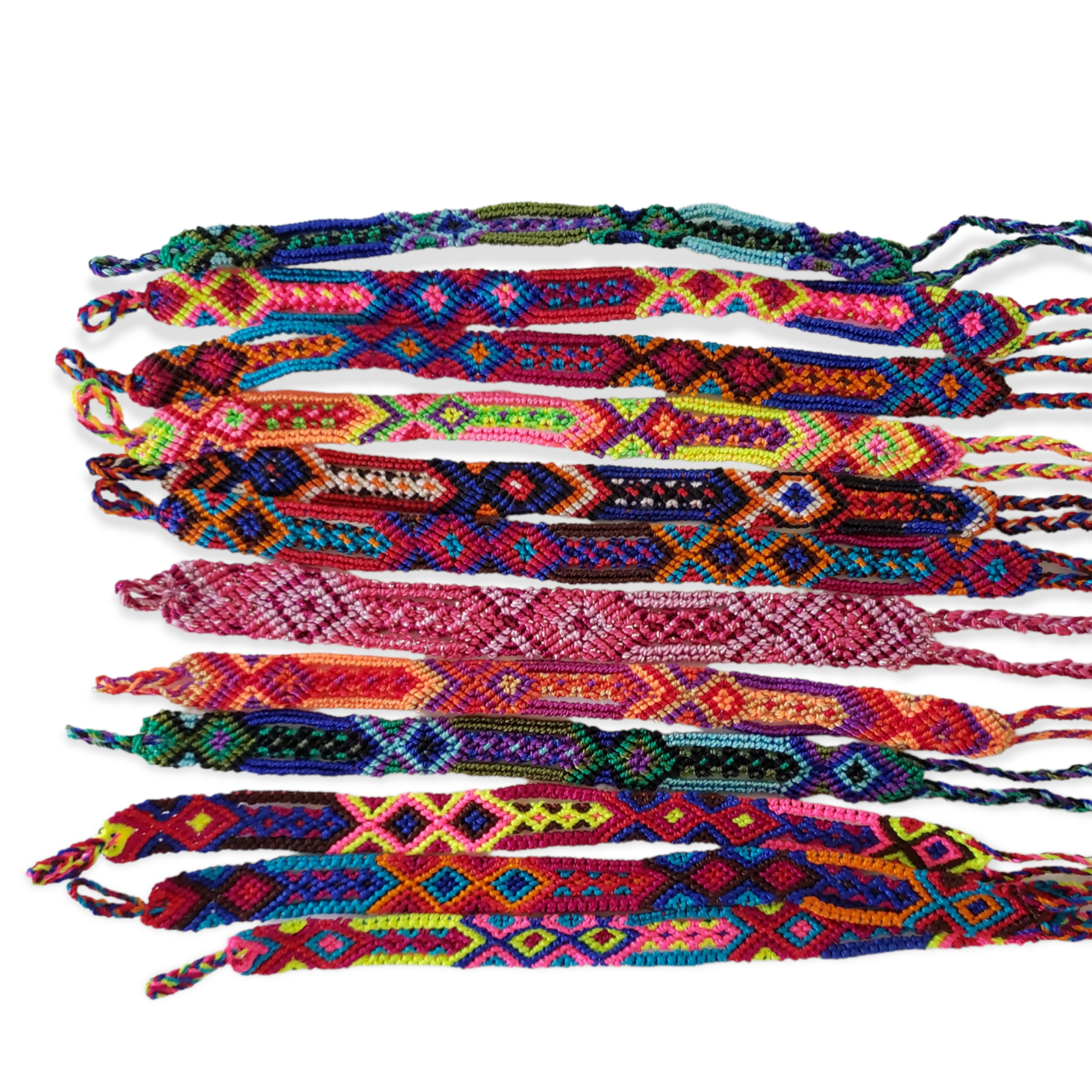 Friendship Bracelet Set of 6 12 Mexican Handwoven Bracelets