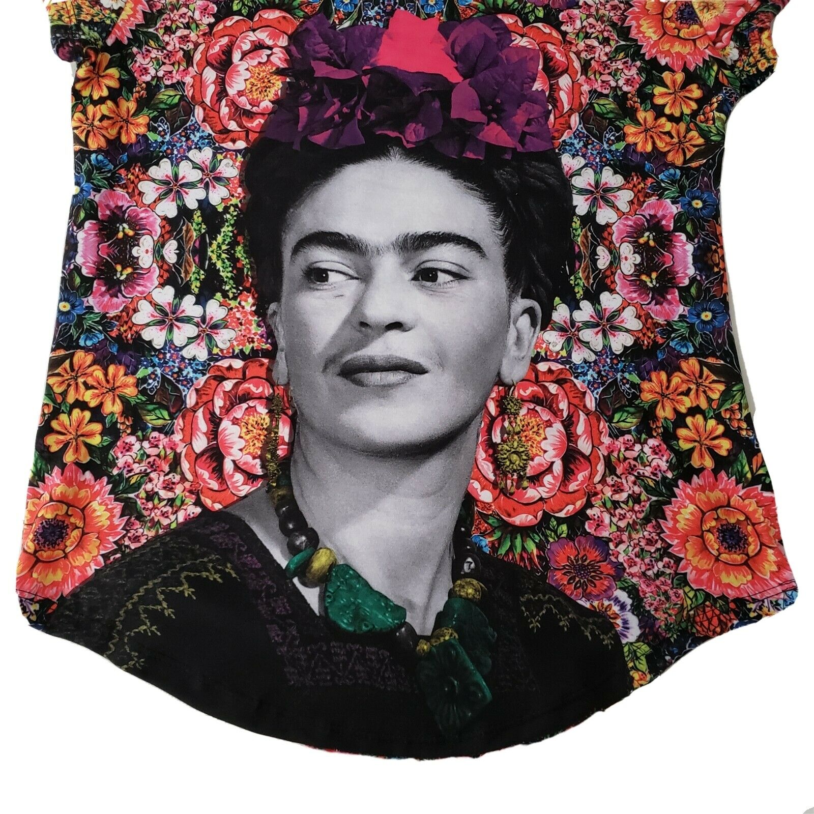 Frida Kahlo Full Print Graphic Tee Floral Mexican T-Shirt - The Little Pueblo