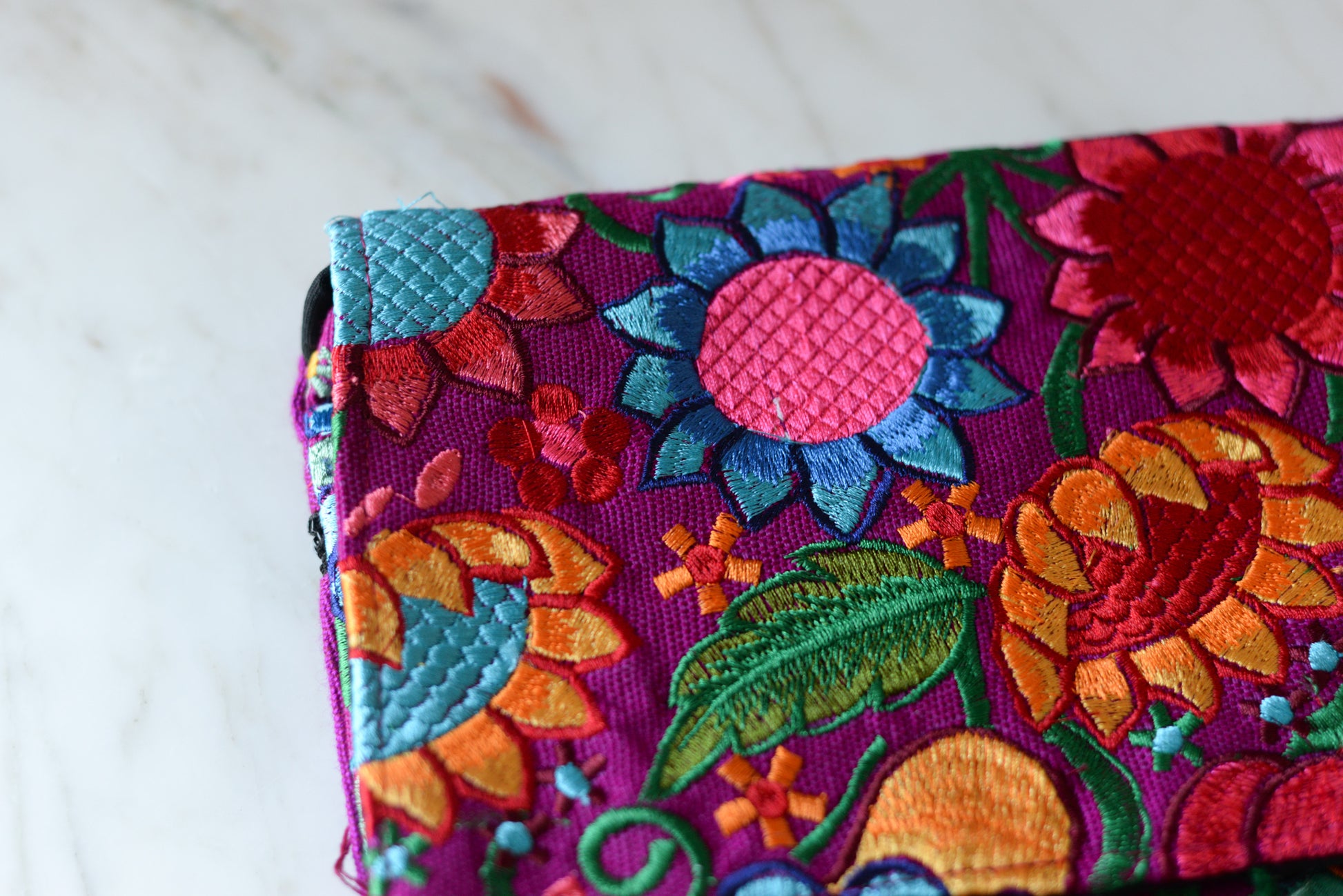 Mexican Embroidered Clutch Bag With Tassels Handmade Colorful - The Little Pueblo